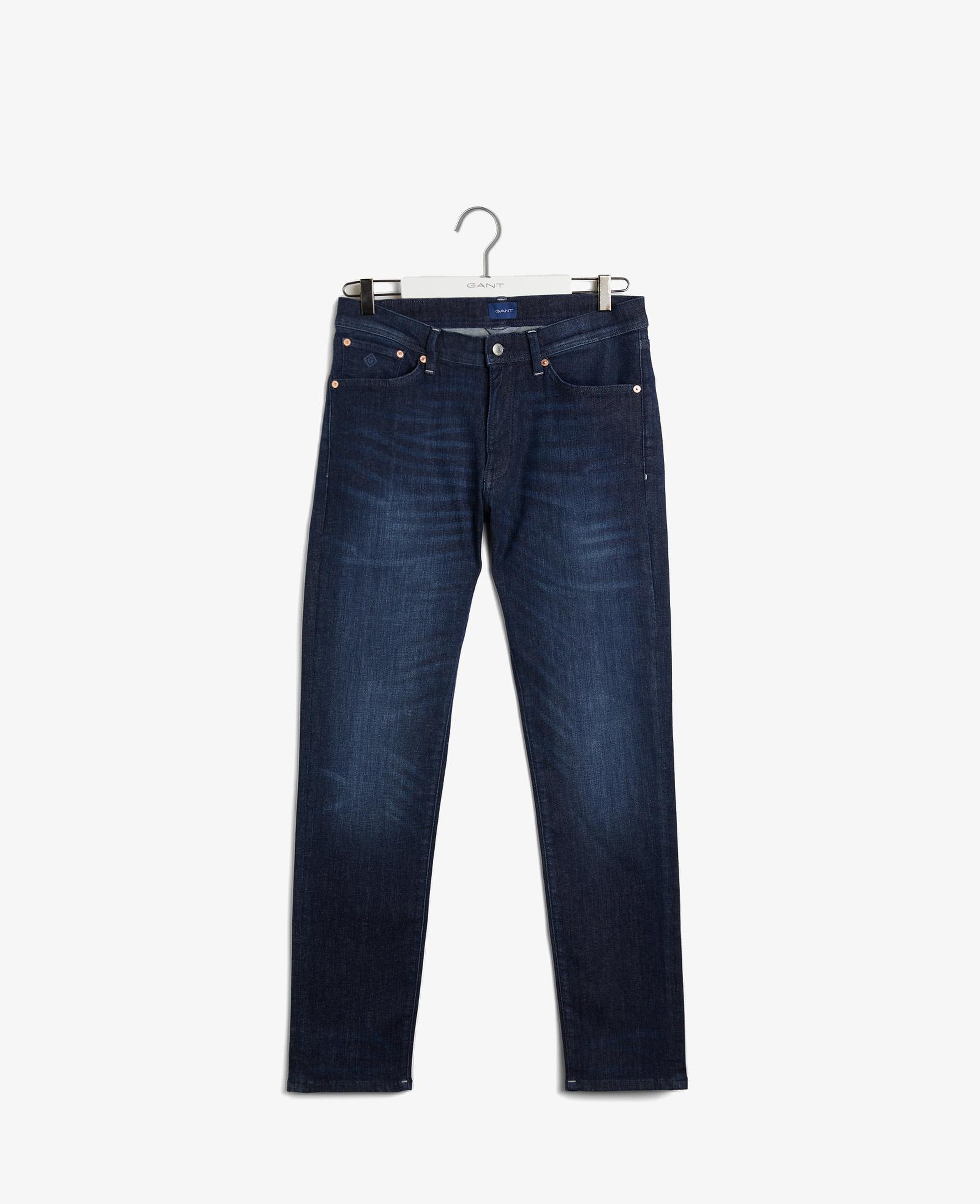 GANT Erkek Lacivert Extra Slim Fit Jean Pantolon