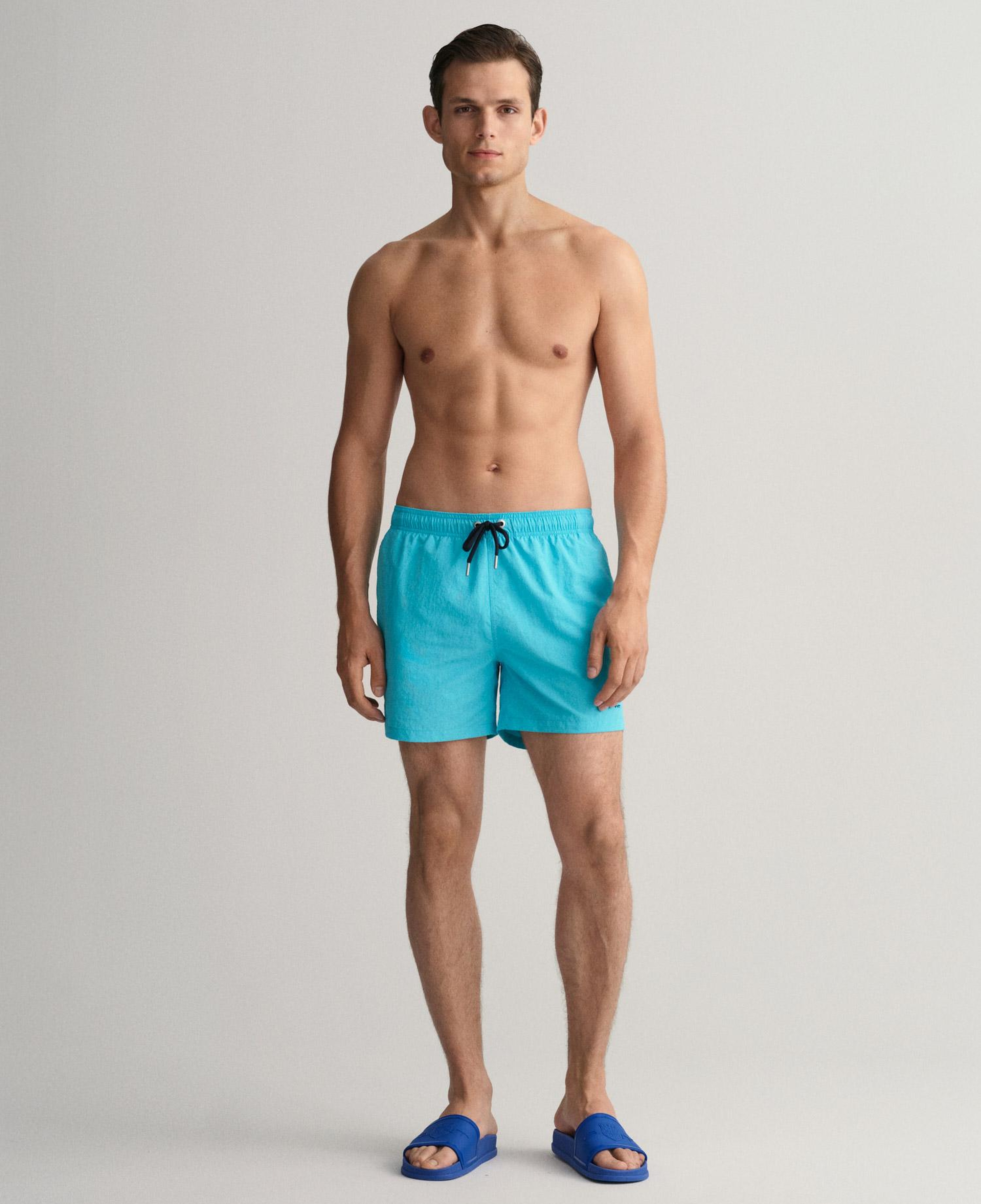 GANT Erkek Mavi Classic Fit Deniz Şortu