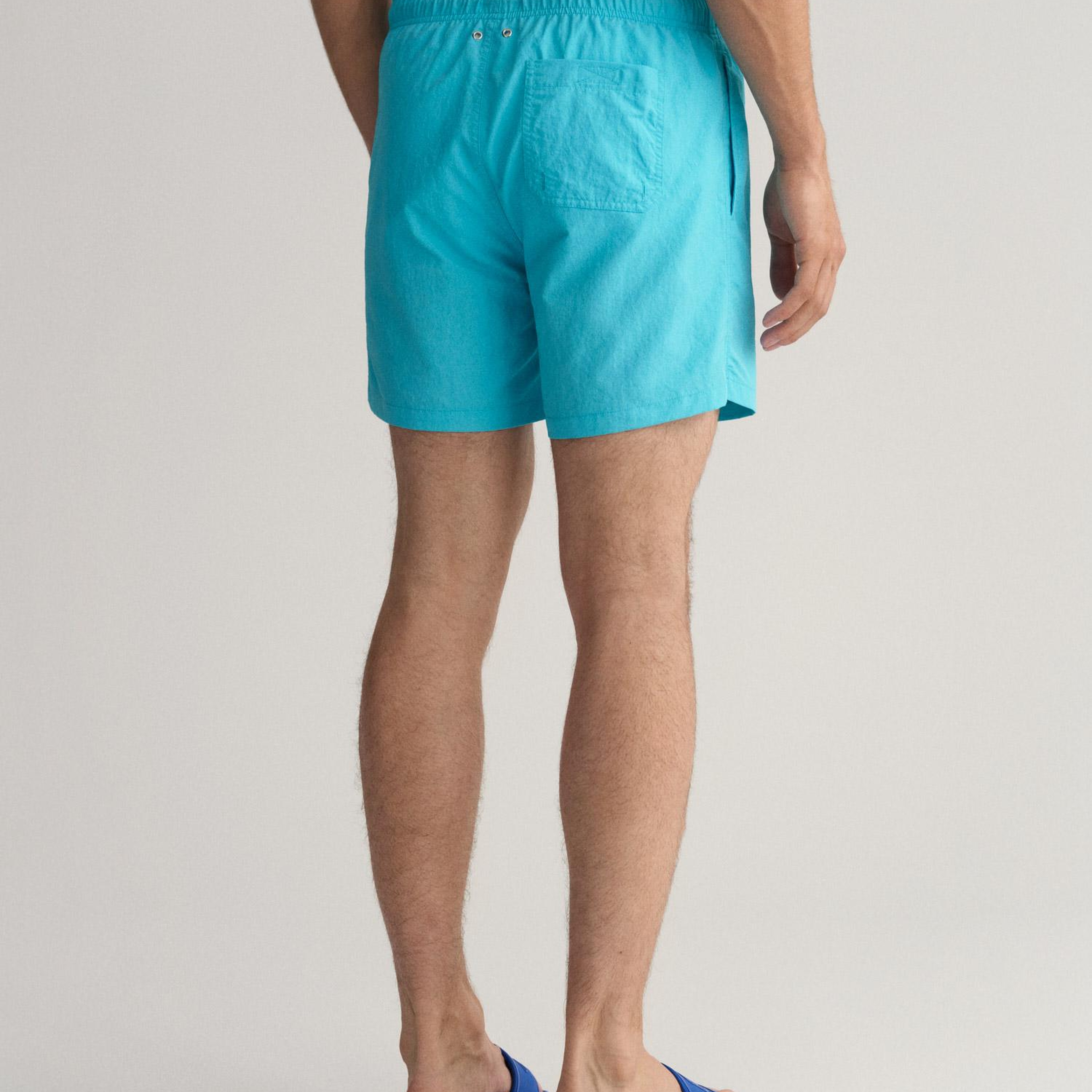 GANT Erkek Mavi Classic Fit Deniz Şortu