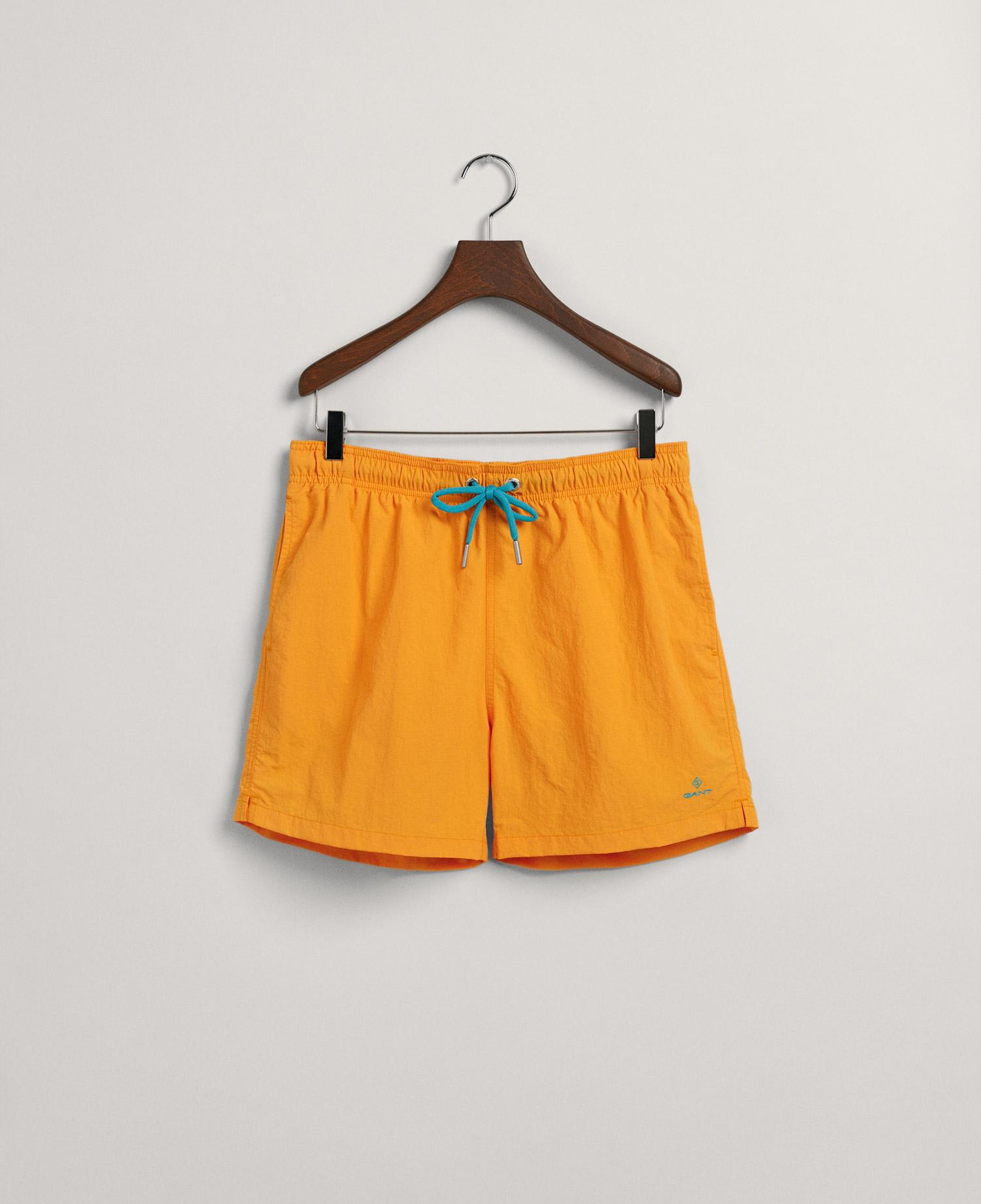 GANT Erkek Turuncu Classic Fit Deniz Şortu