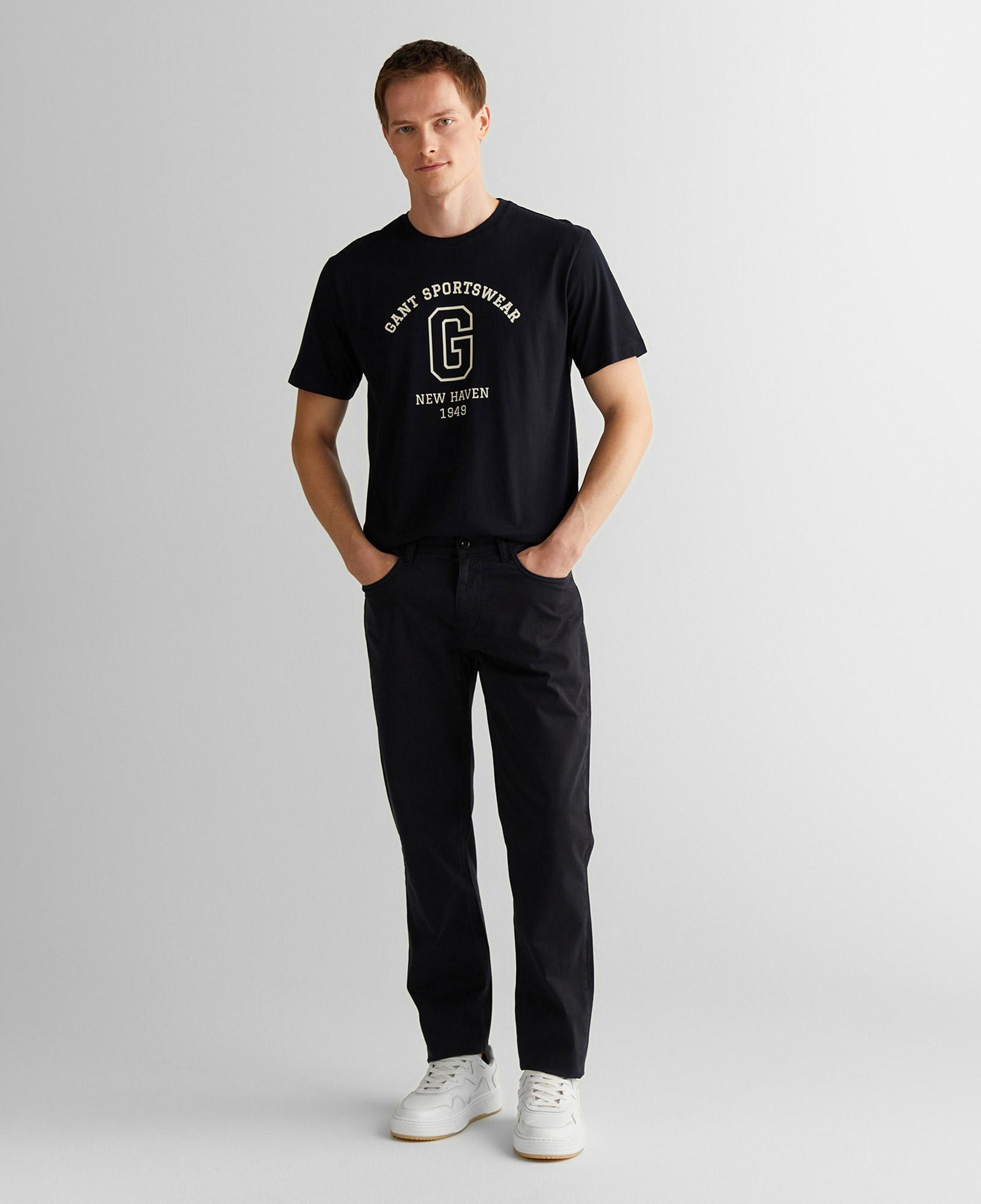 GANT Erkek Siyah Regular Fit Pantolon