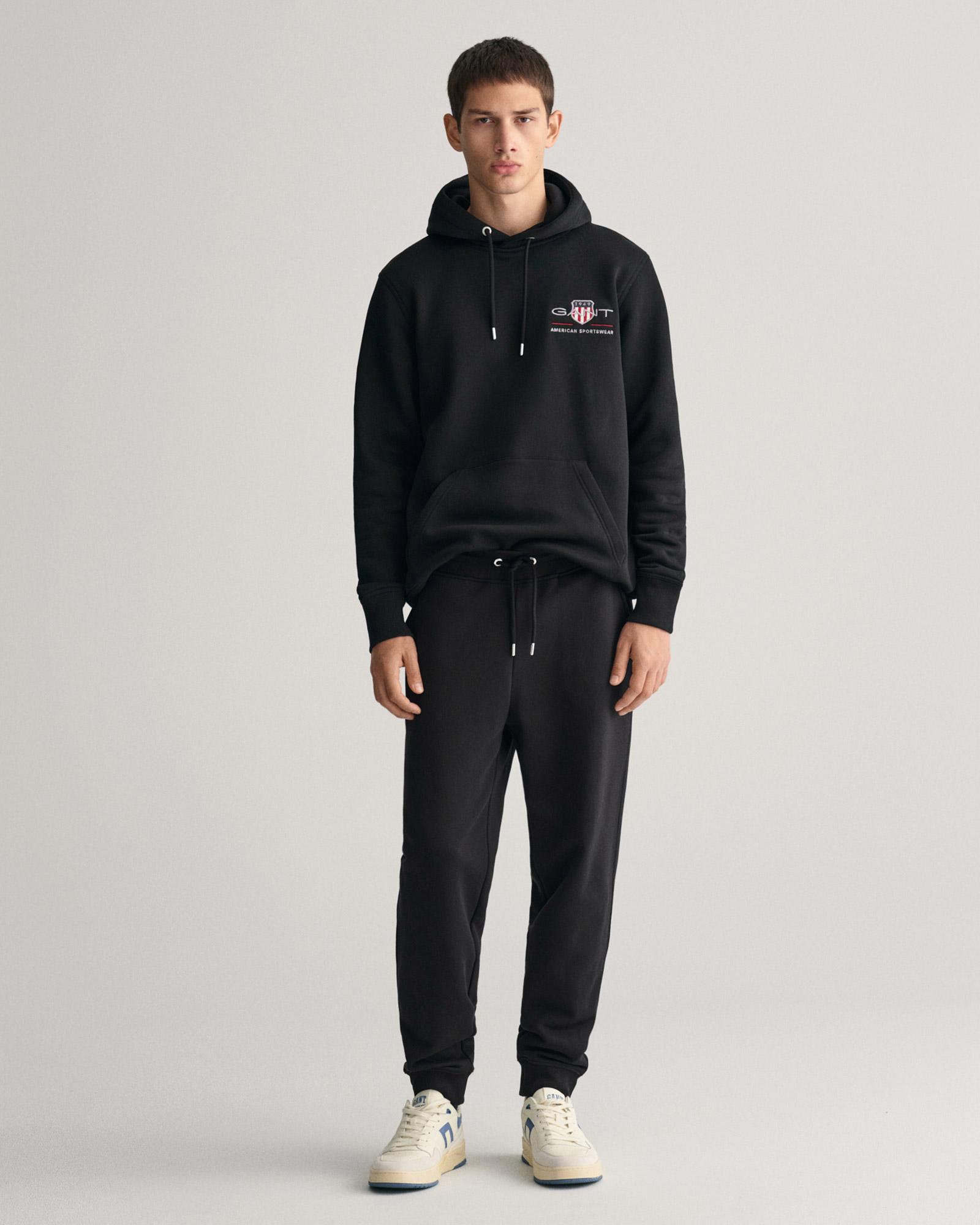 Gant Erkek Siyah Regular Fit Eşofman Altı