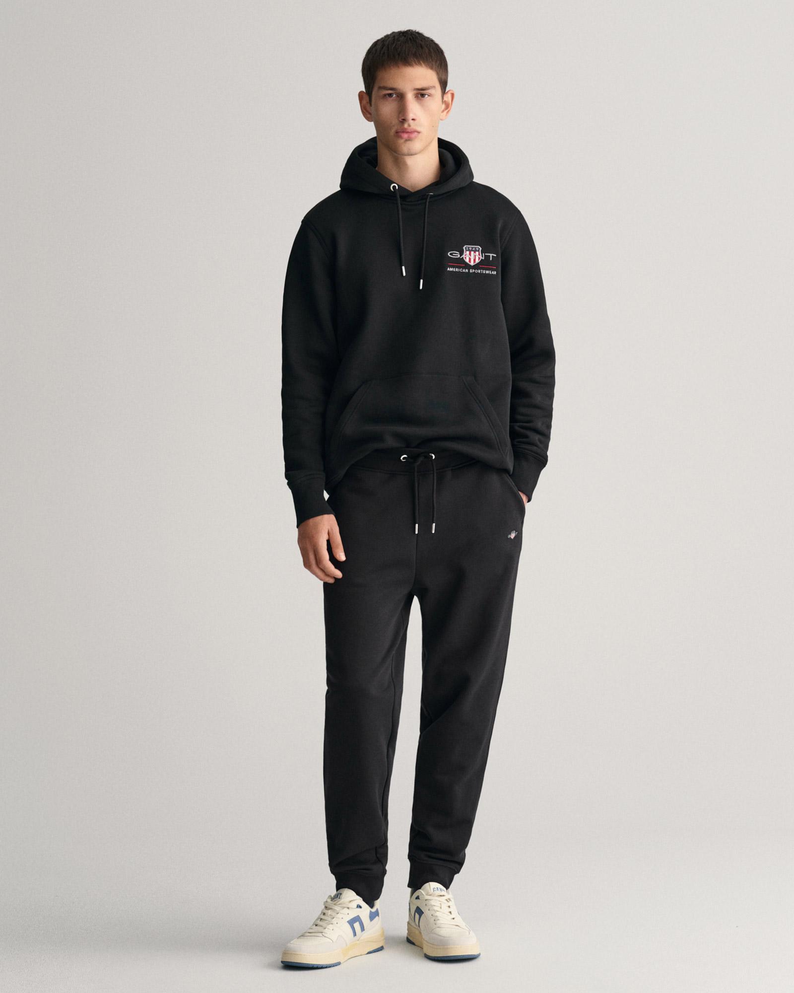 Gant Erkek Siyah Regular Fit Eşofman Altı