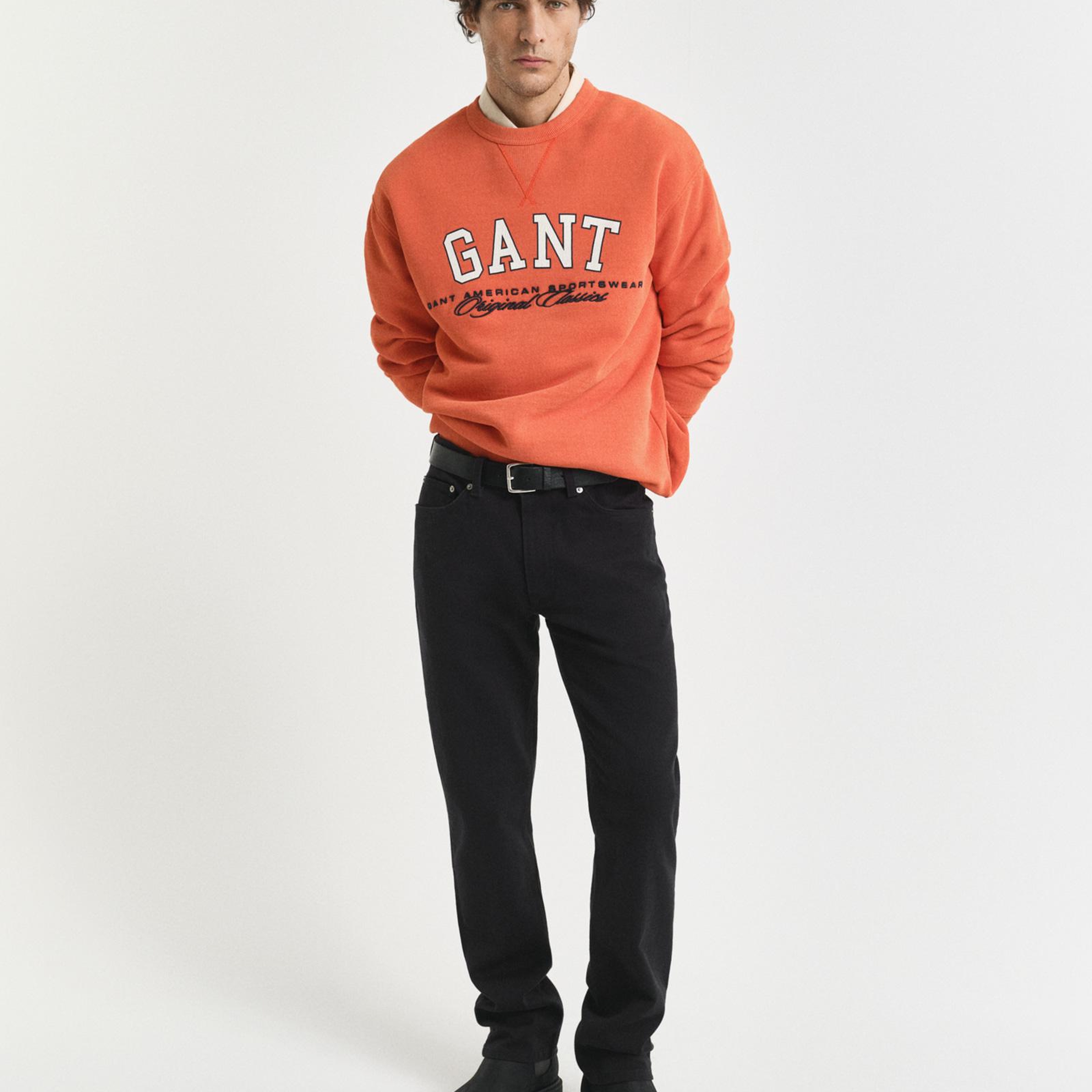 GANT Erkek Siyah Regular Fit Soft Twill Jean