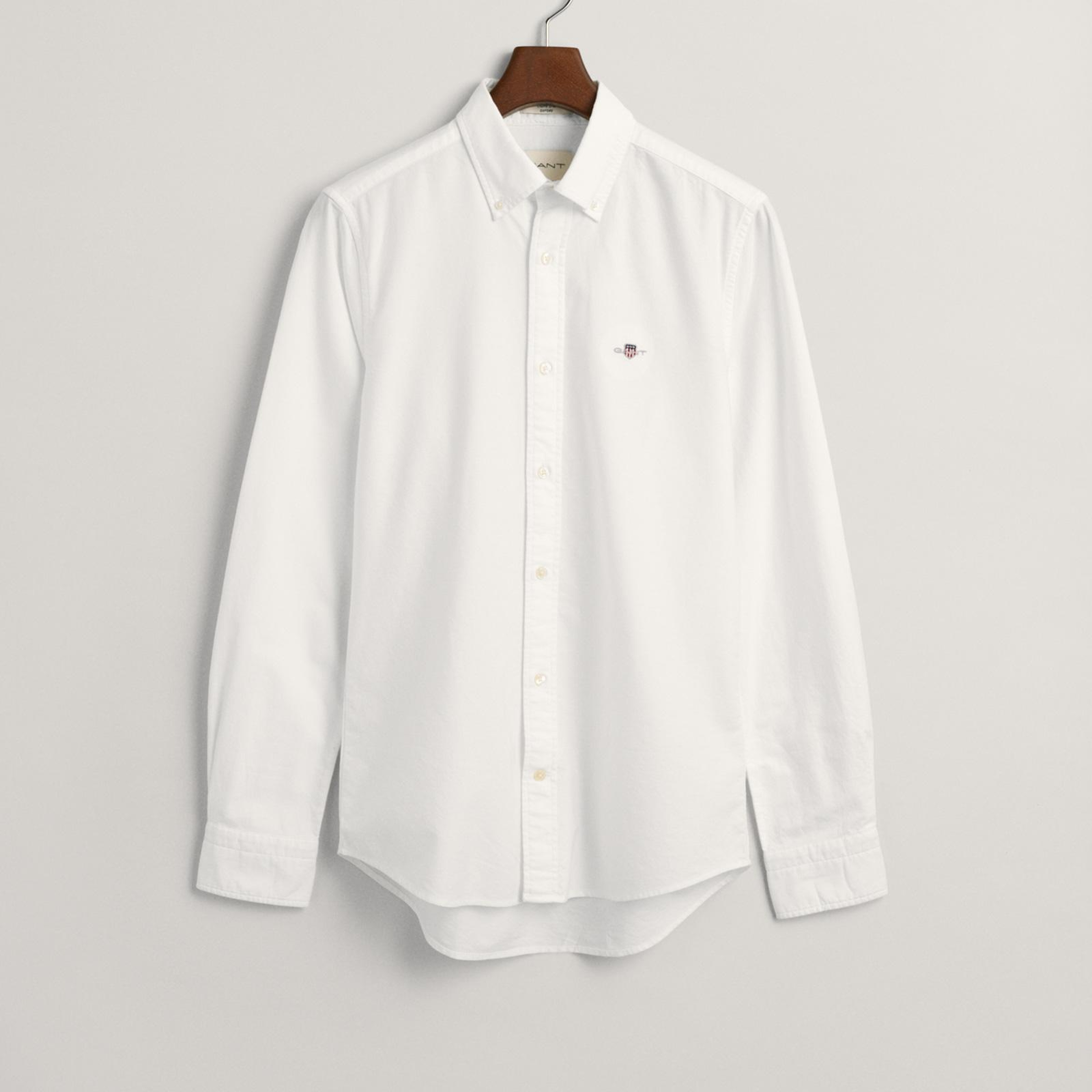GANT Erkek Beyaz Slim Fit Klasik Yaka Oxford Gömlek