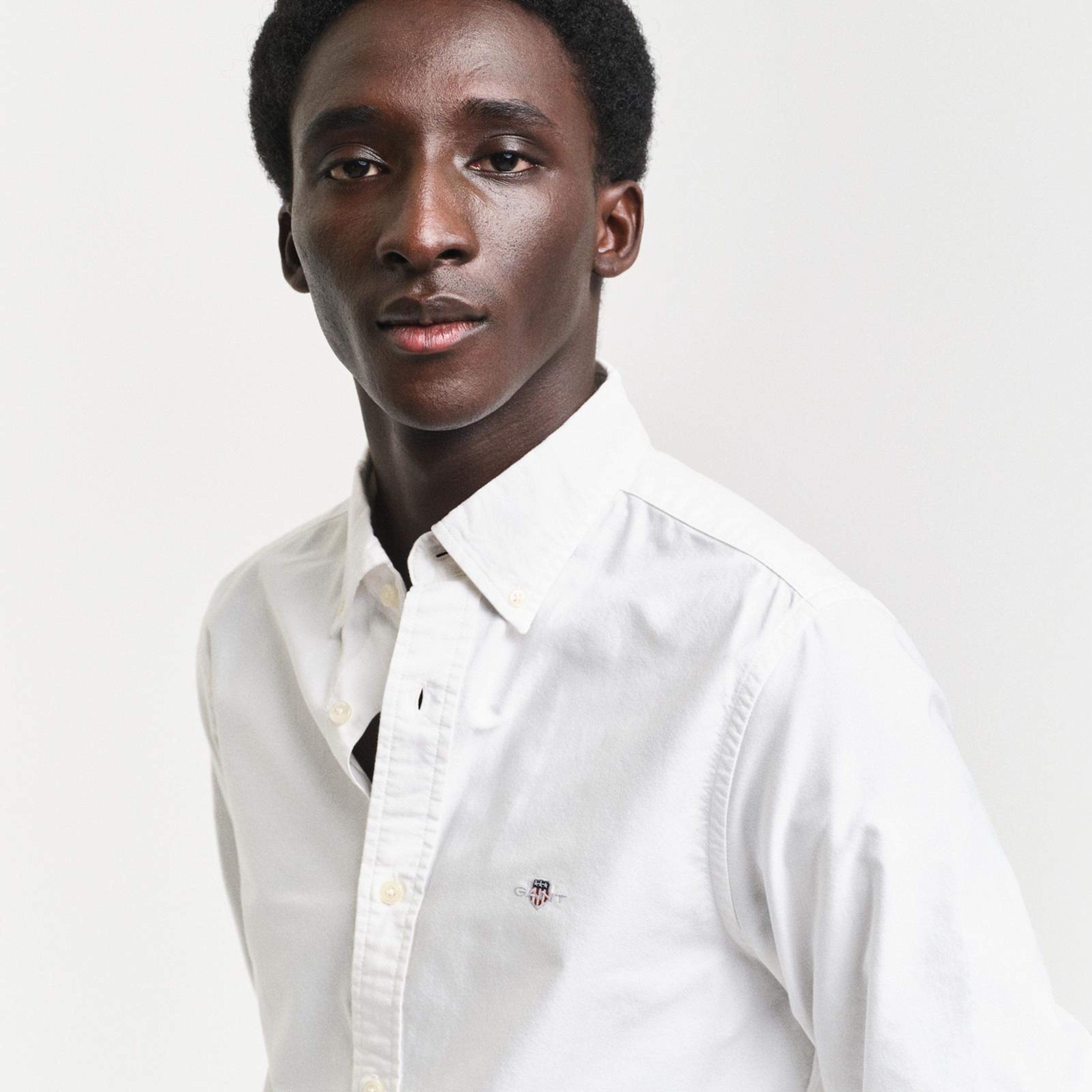 GANT Erkek Beyaz Slim Fit Klasik Yaka Oxford Gömlek