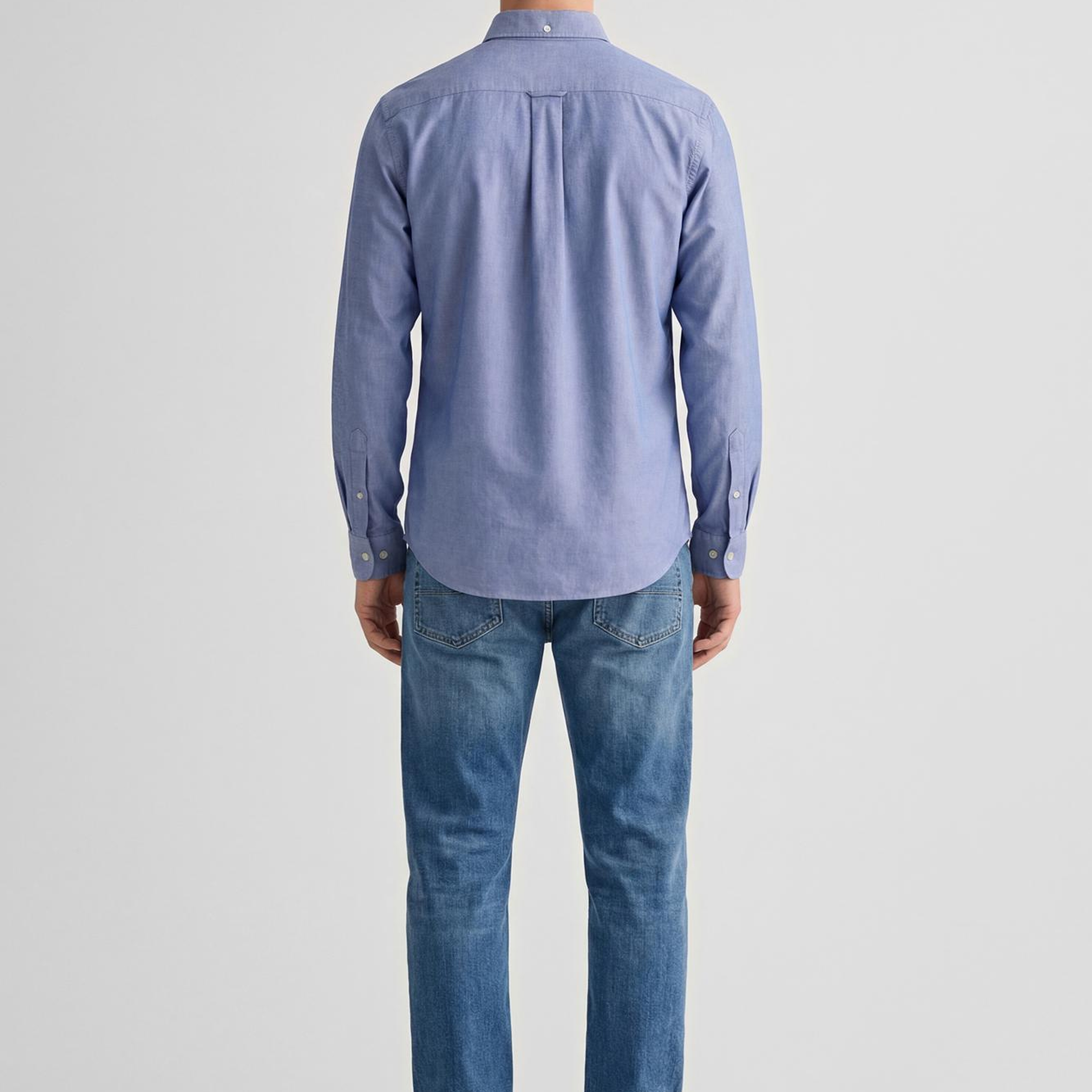 GANT Erkek Mavi Regular Fit Logolu Gömlek