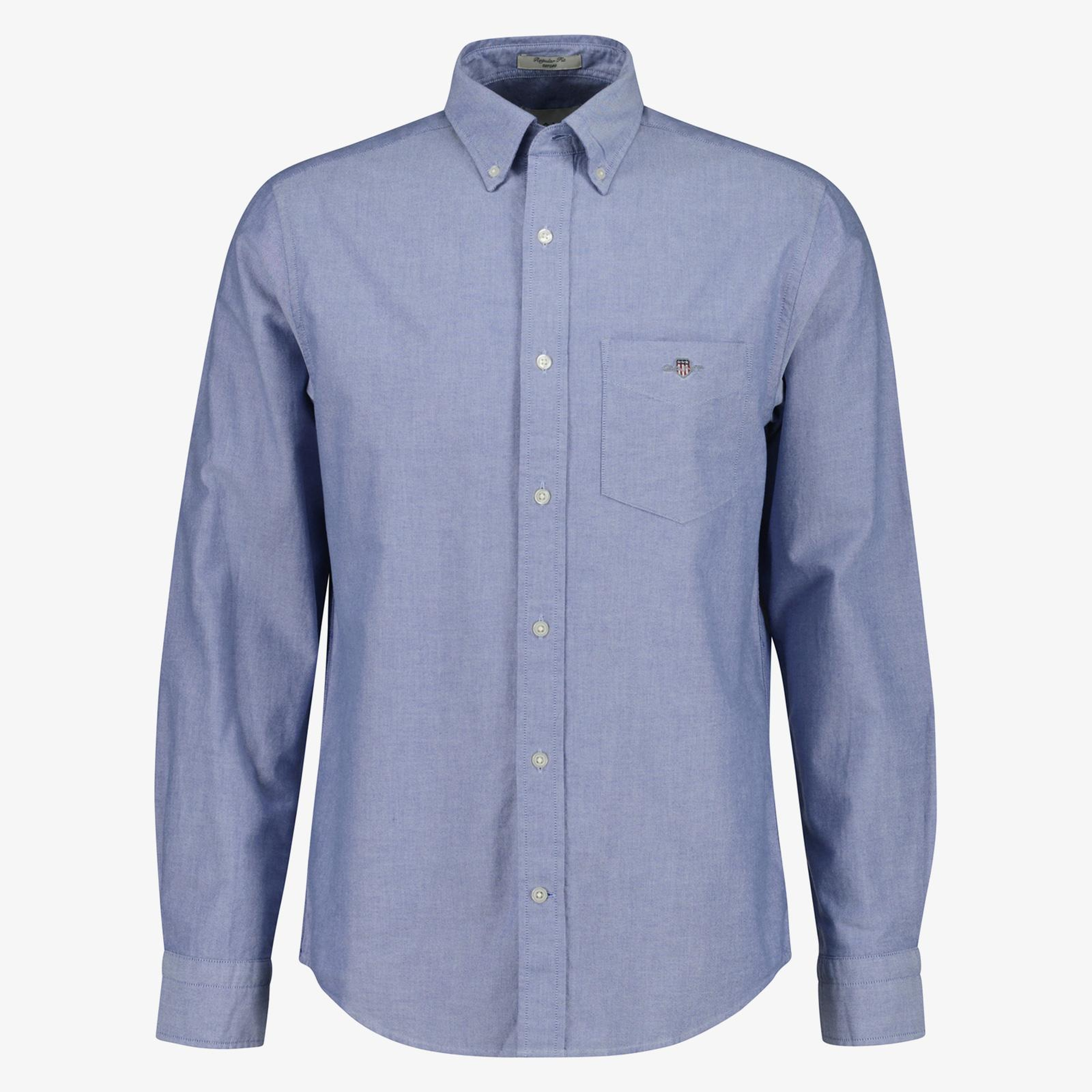 GANT Erkek Mavi Regular Fit Logolu Gömlek