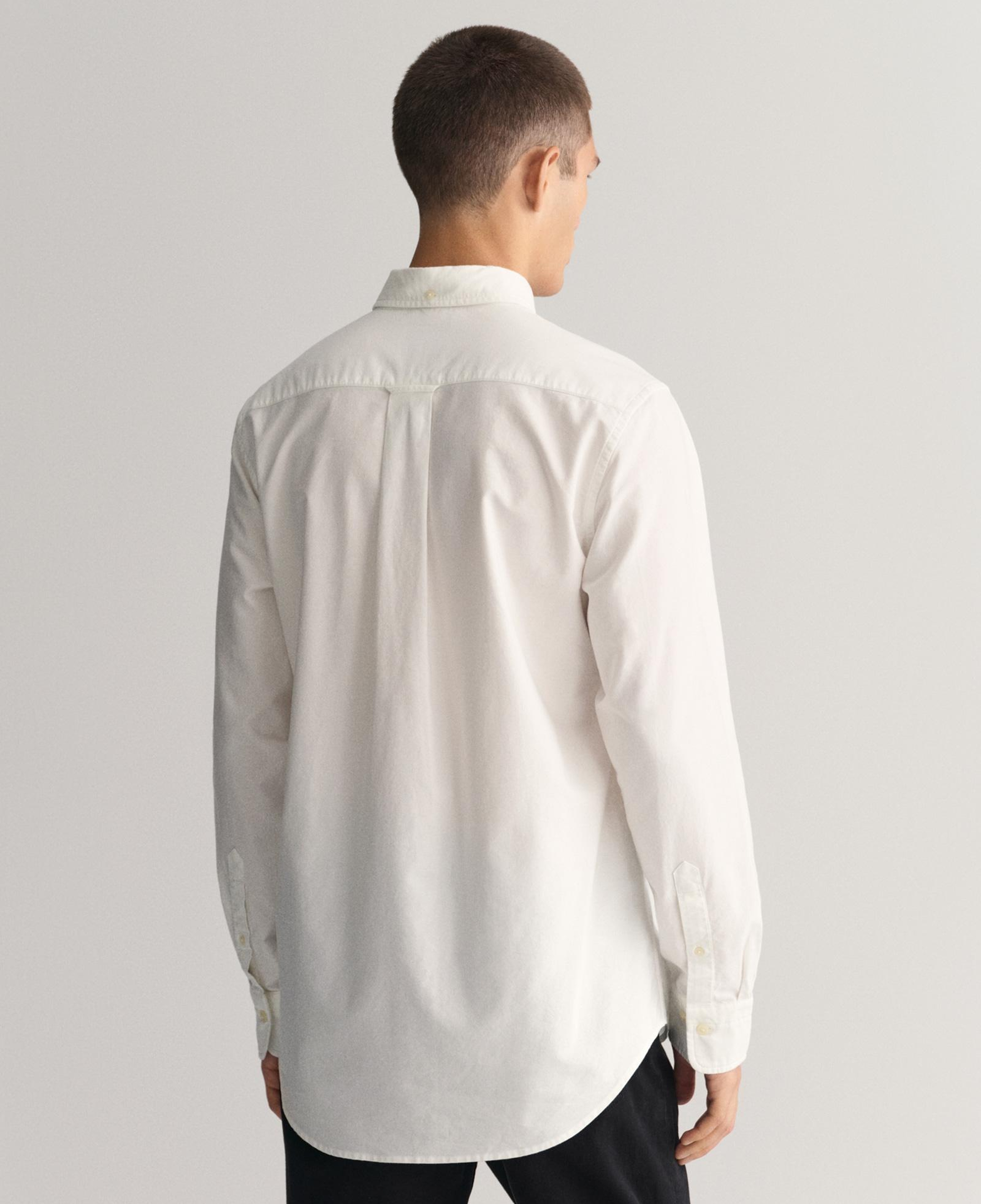 GANT Erkek Beyaz Regular Fit Logolu Gömlek