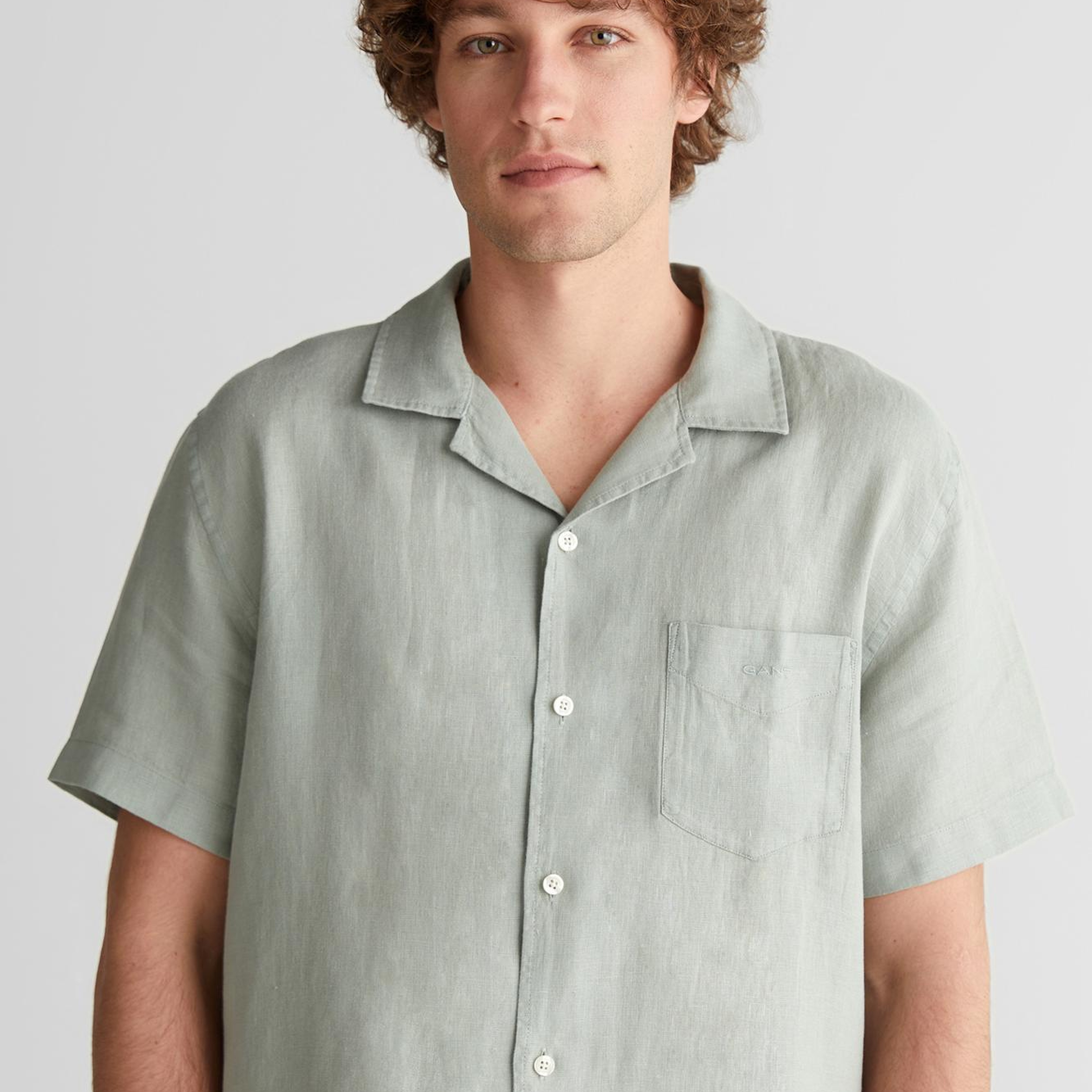 GANT Erkek Yeşil Düğmeli Yaka Gömlek