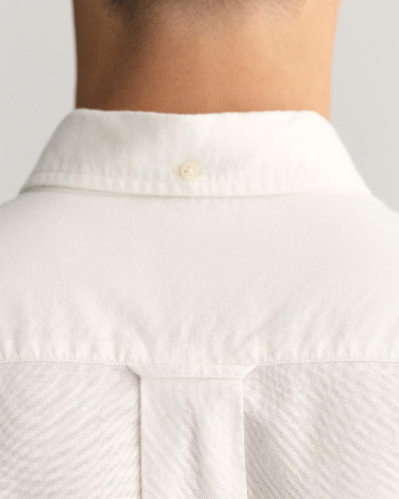 GANT Erkek Beyaz Regular Fit Logolu Gömlek