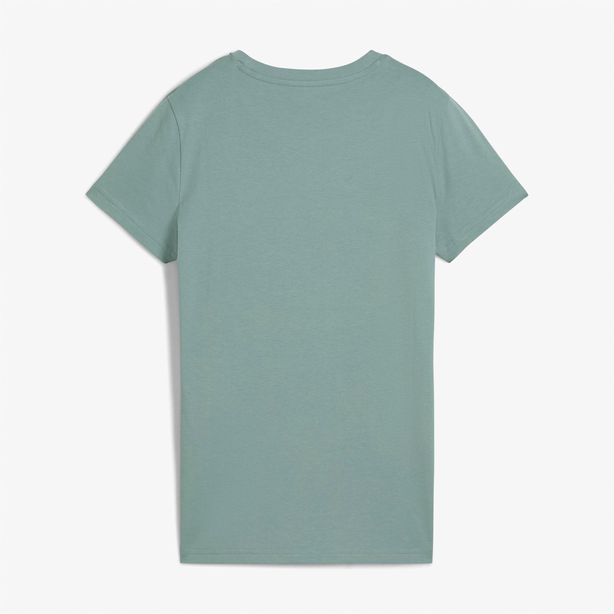 Puma Graphics Floral Cat Logo Kadın Yeşil T-Shirt