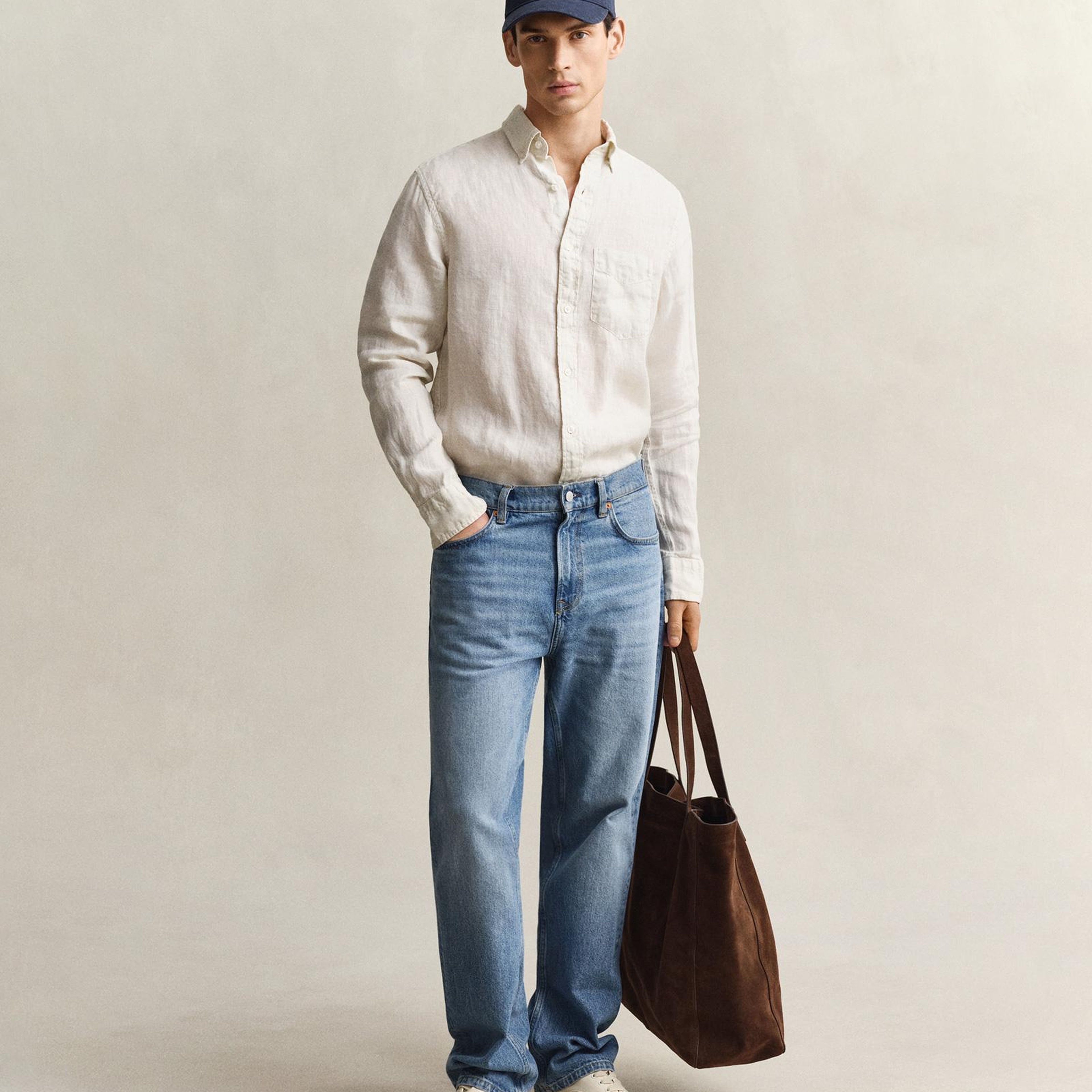 GANT Erkek Bej Regular Fit Gömlek