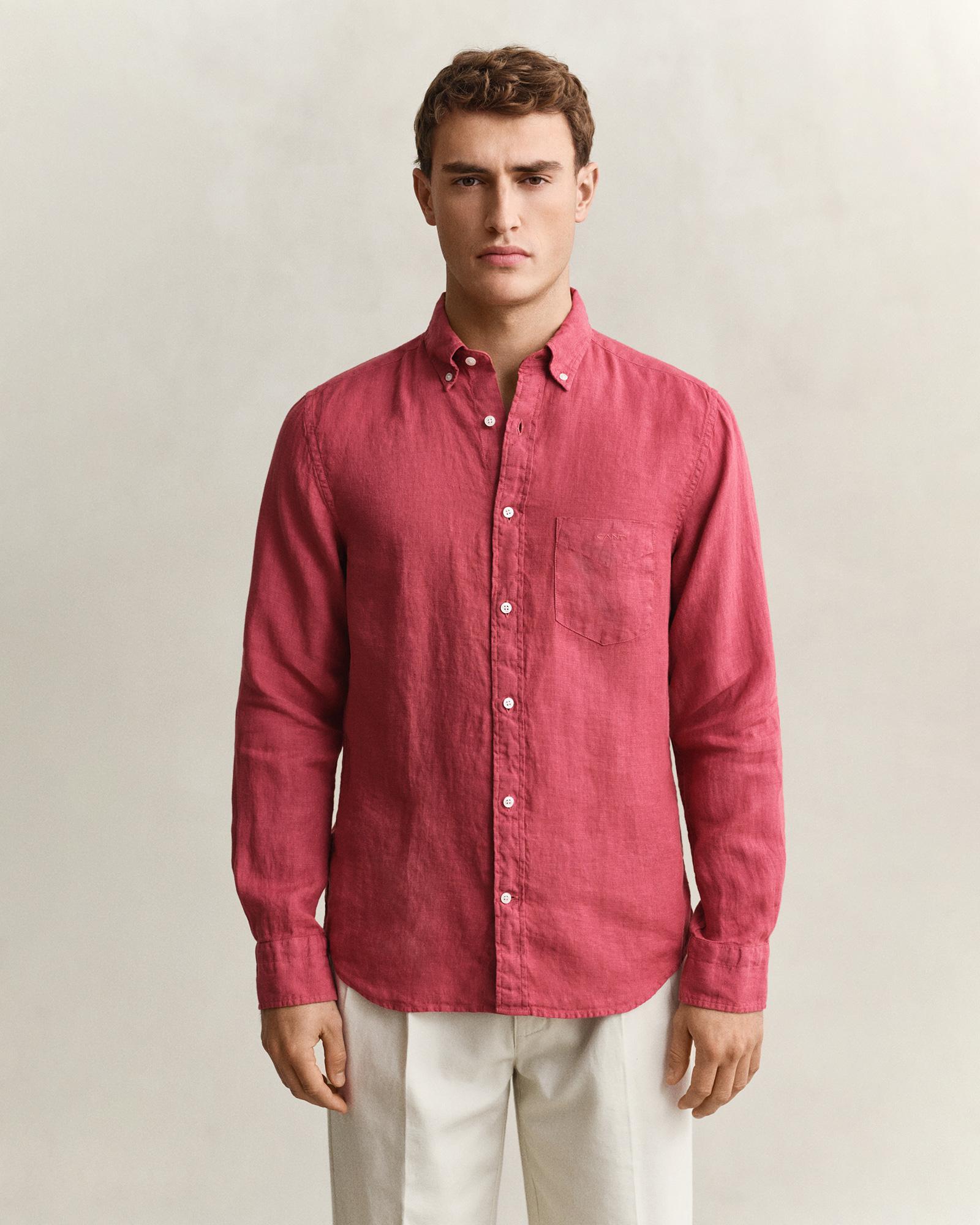 GANT Erkek Turuncu Regular Fit Gömlek