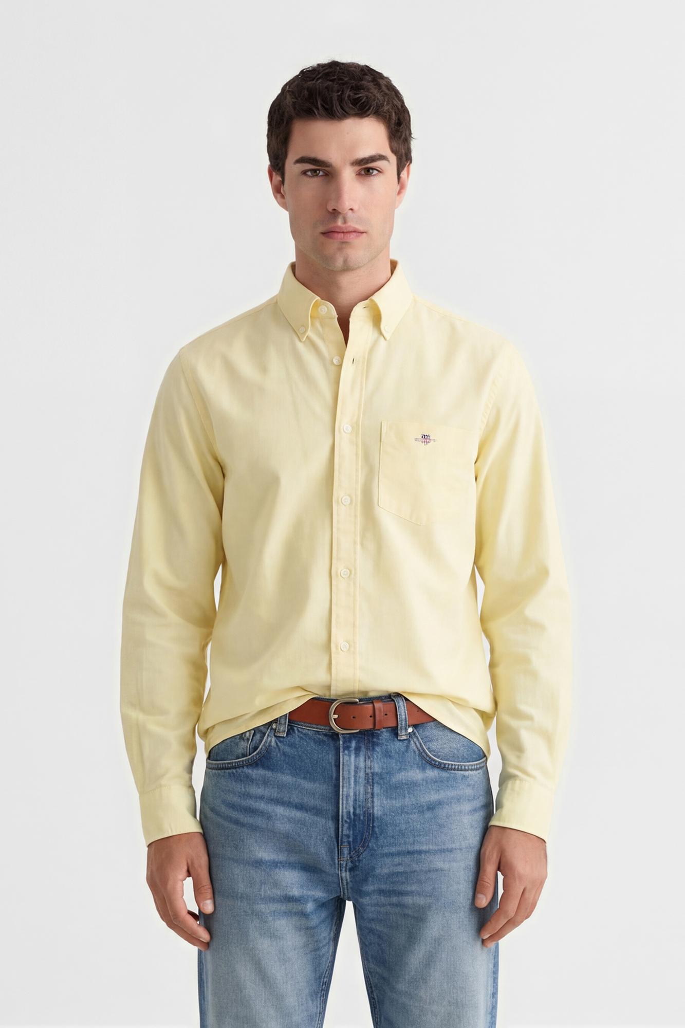 GANT Erkek Turuncu Regular Fit Logolu Gömlek