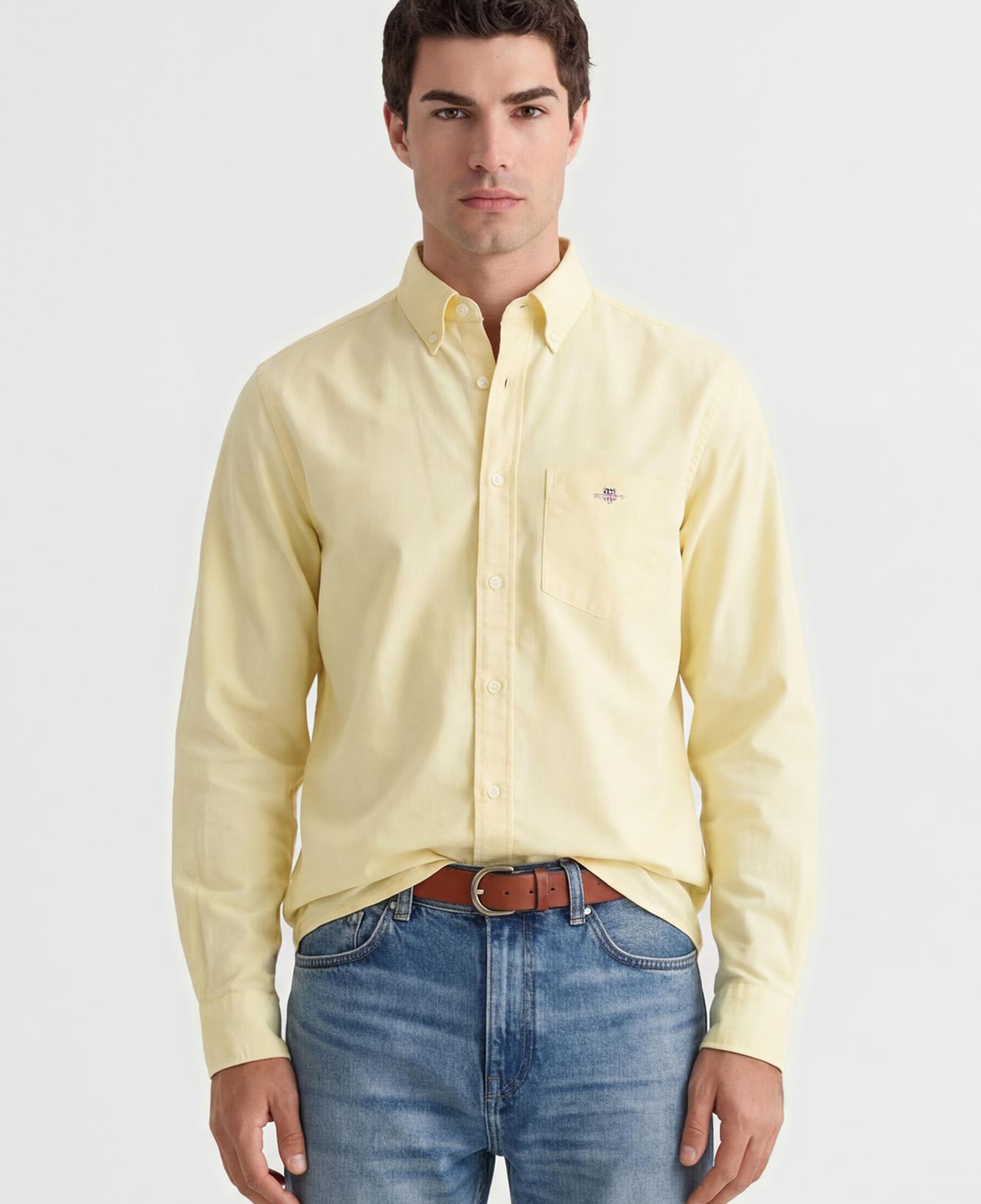 GANT Erkek Turuncu Regular Fit Logolu Gömlek