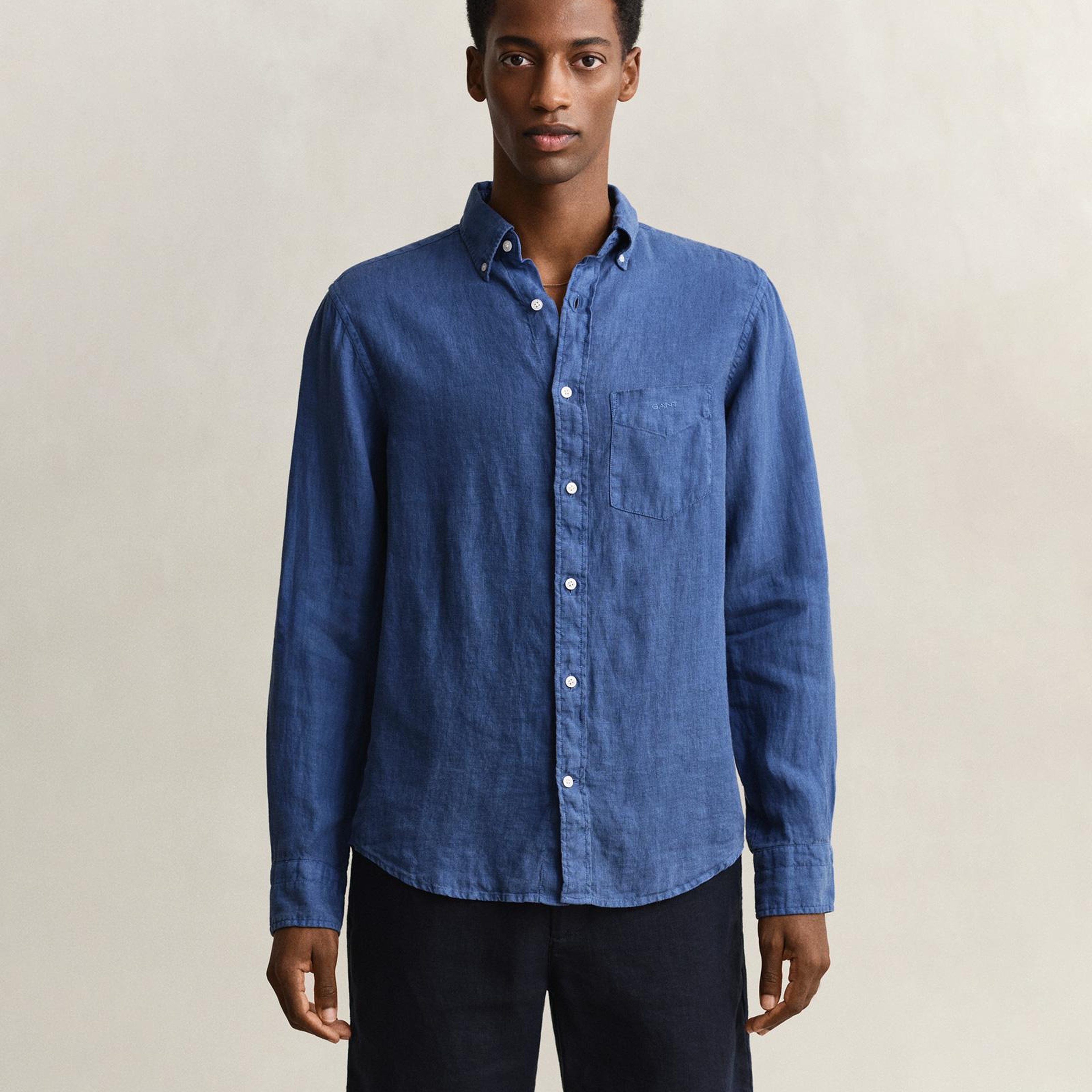 GANT Erkek Mavi Regular Fit Gömlek