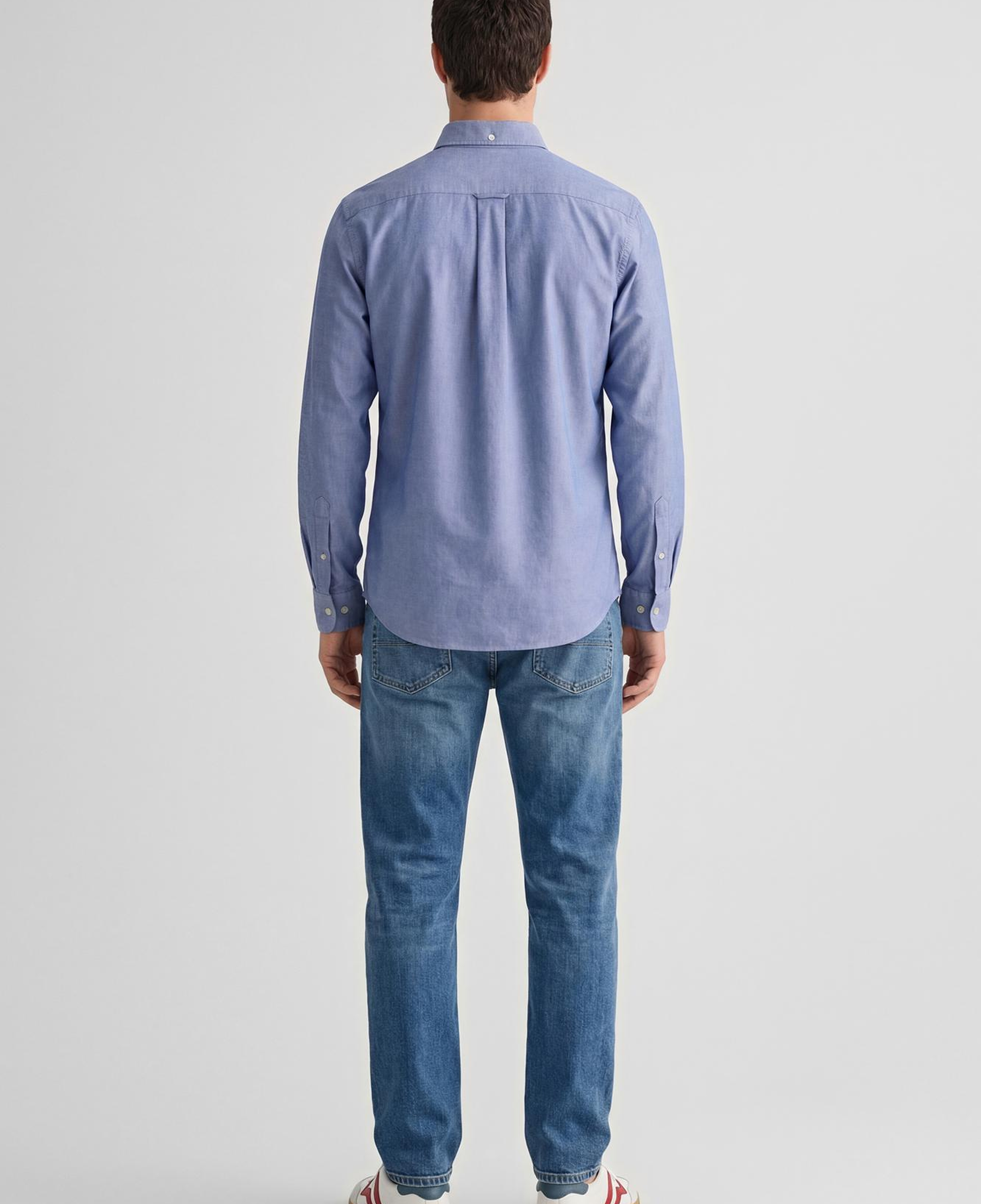 GANT Erkek Mavi Regular Fit Logolu Gömlek