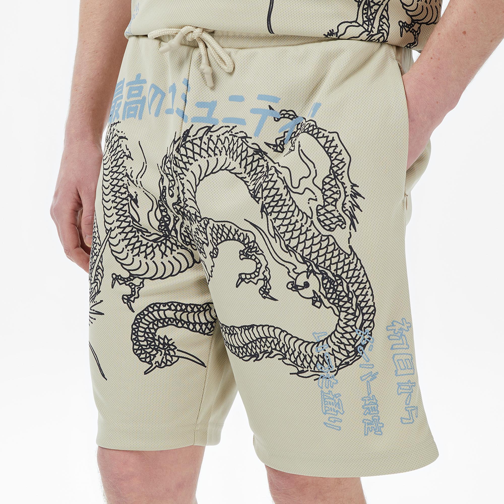 UNITED4 Regular Fit Erkek Krem Şort