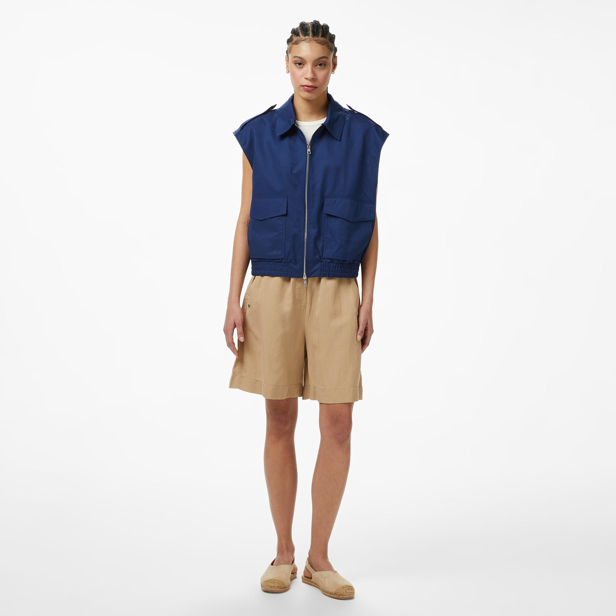 Nautica Kadın Lacivert Regular Fit Fermuarlı Yelek