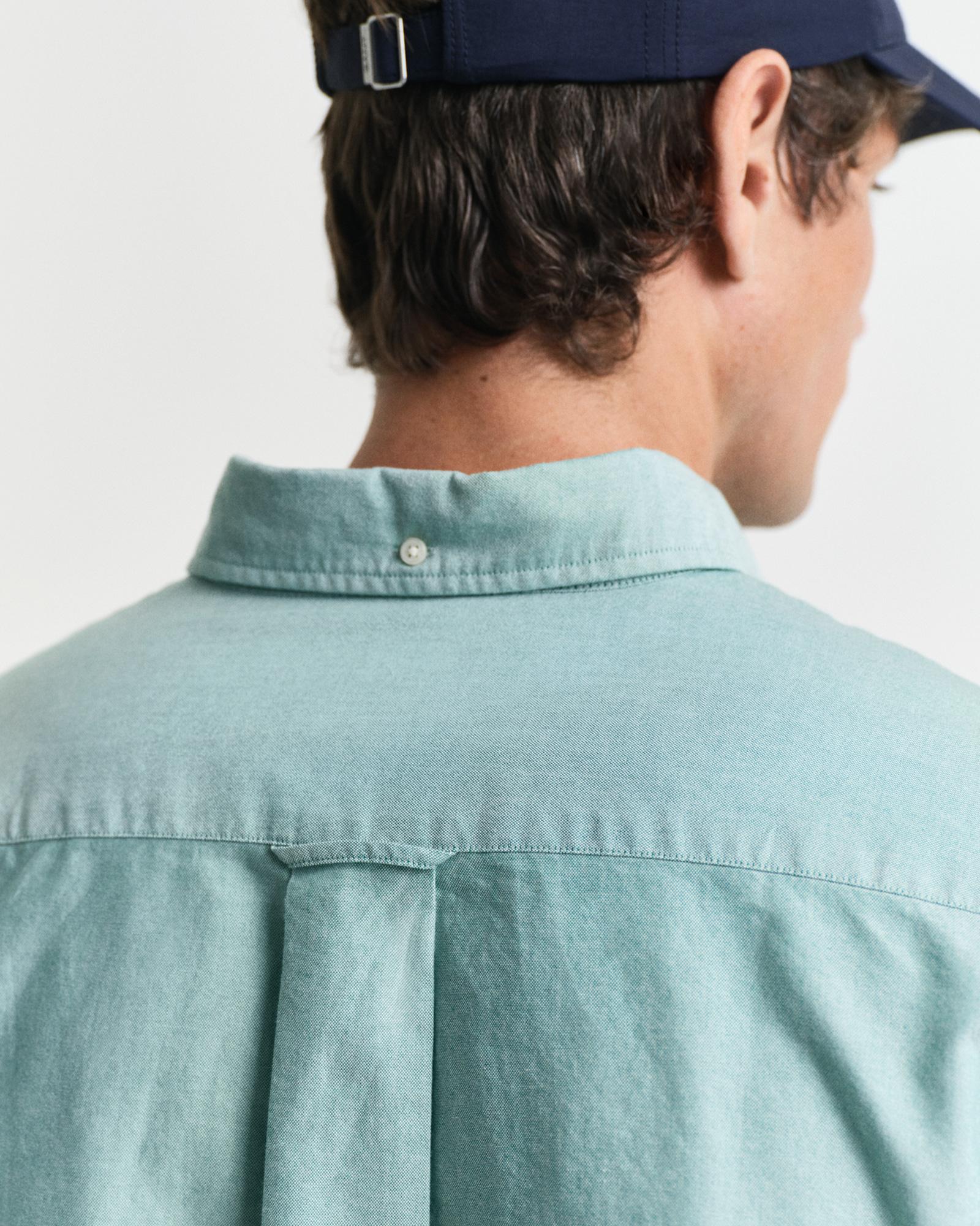 GANT Erkek Yeşil Regular Fit Düğmeli Yaka Gömlek