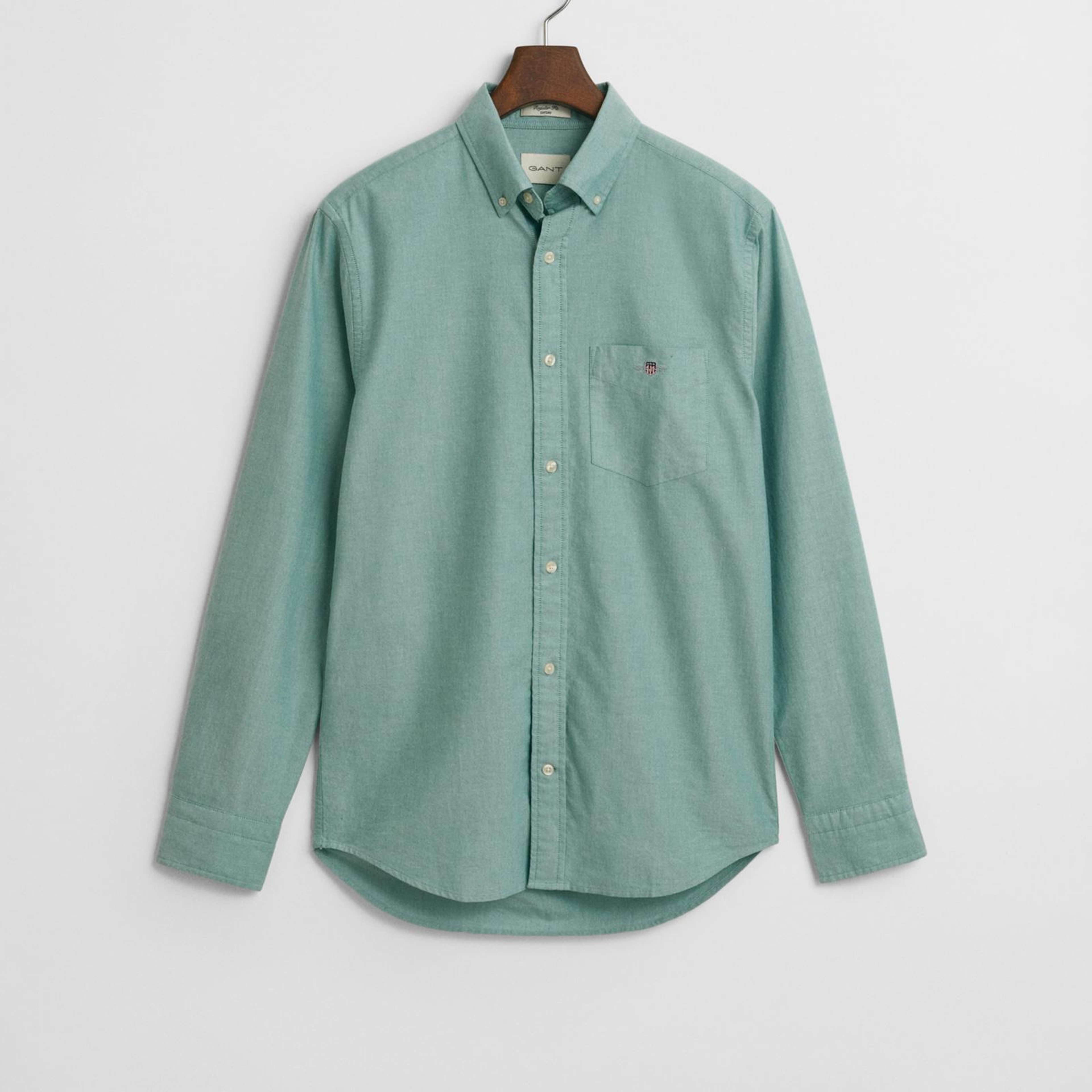 GANT Erkek Yeşil Regular Fit Düğmeli Yaka Gömlek