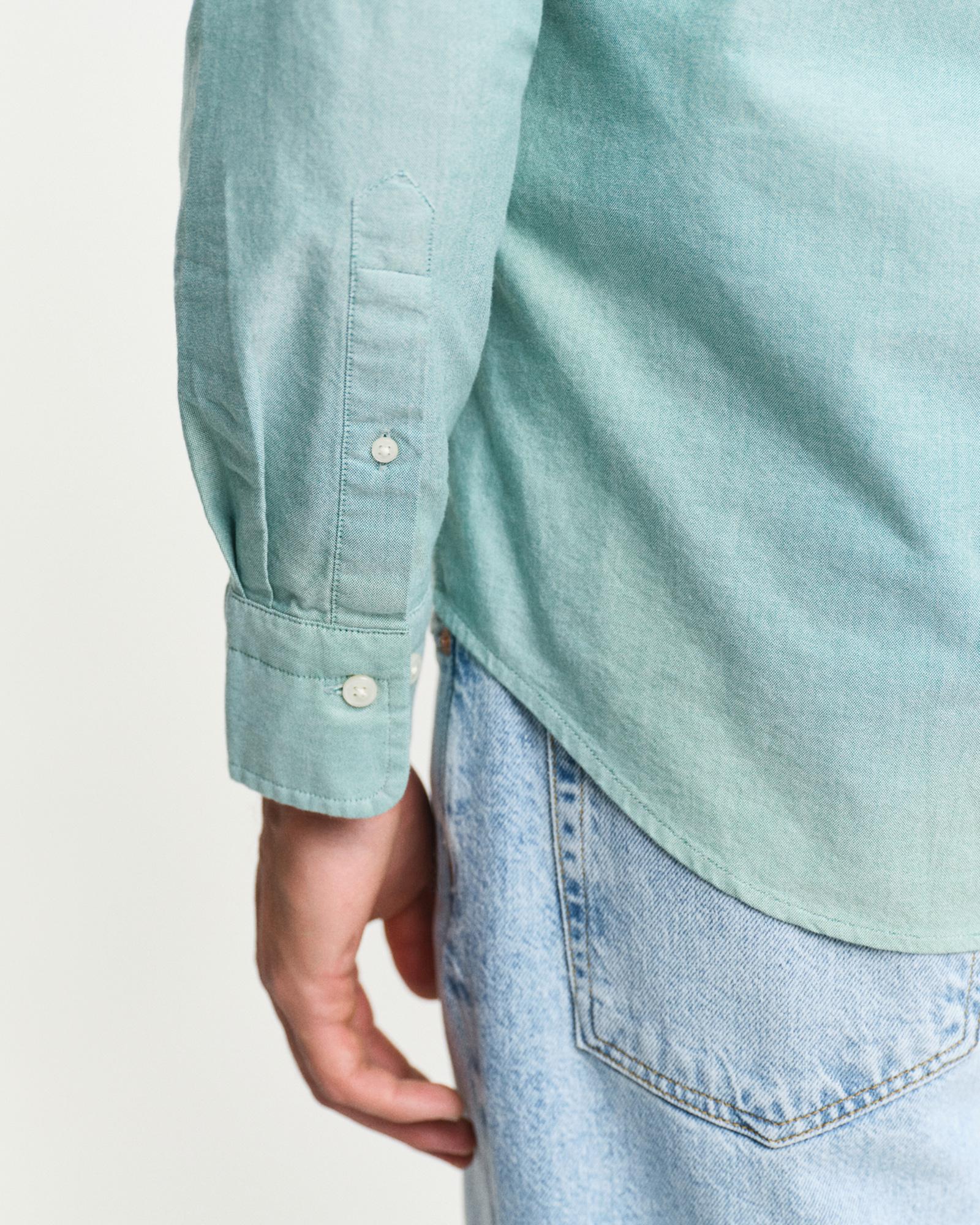 GANT Erkek Yeşil Regular Fit Düğmeli Yaka Gömlek