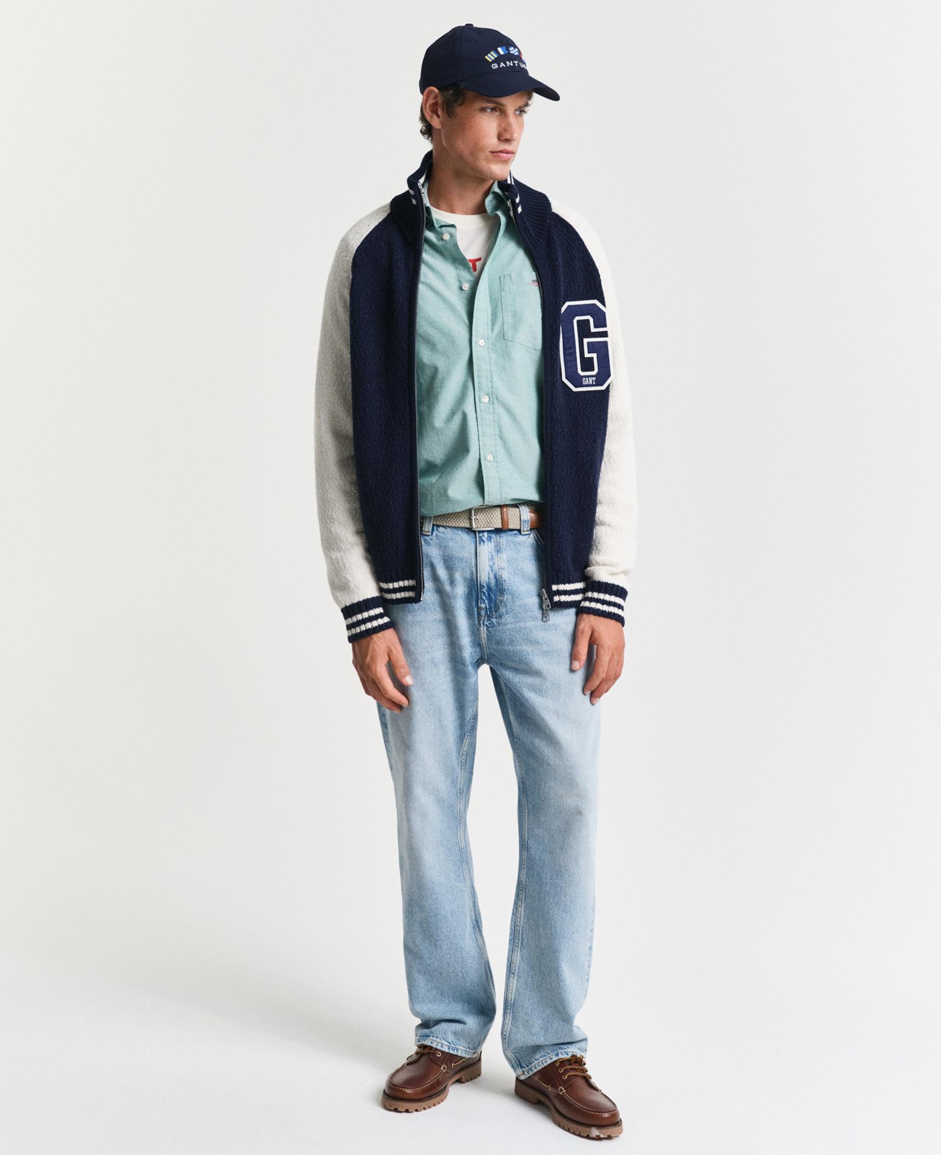 GANT Erkek Yeşil Regular Fit Düğmeli Yaka Gömlek