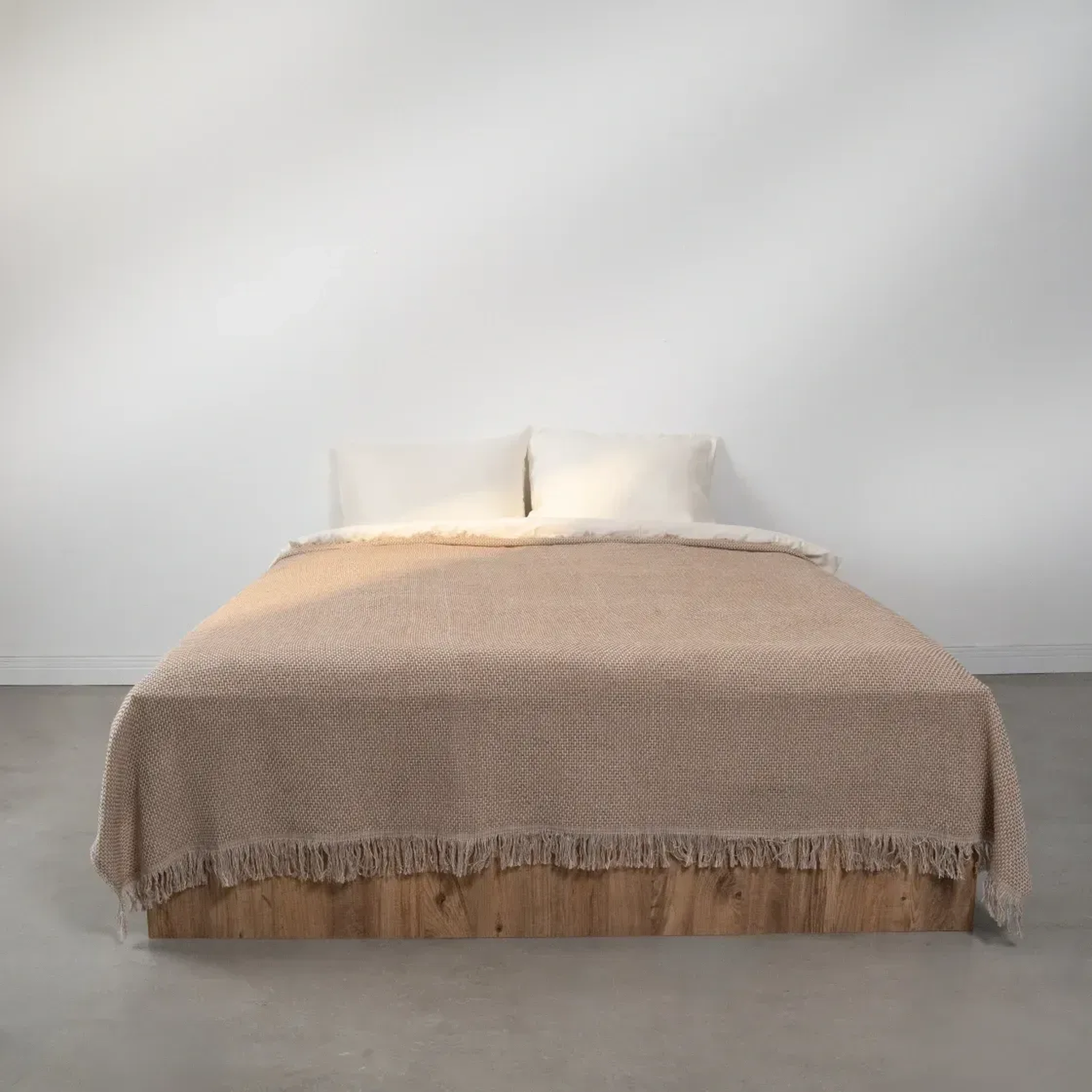 Qua Home Curly Çift Kişilik Battaniye Bej Kahve 200x220 cm