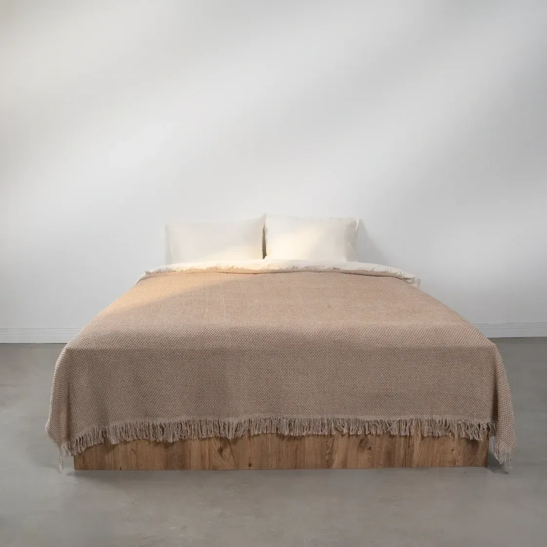 Qua Home Curly Çift Kişilik Battaniye Bej Kahve 200x220 cm