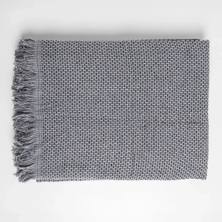 Qua Home Curly Çift Kişilik Battaniye Siyah Gri 200x220 cm