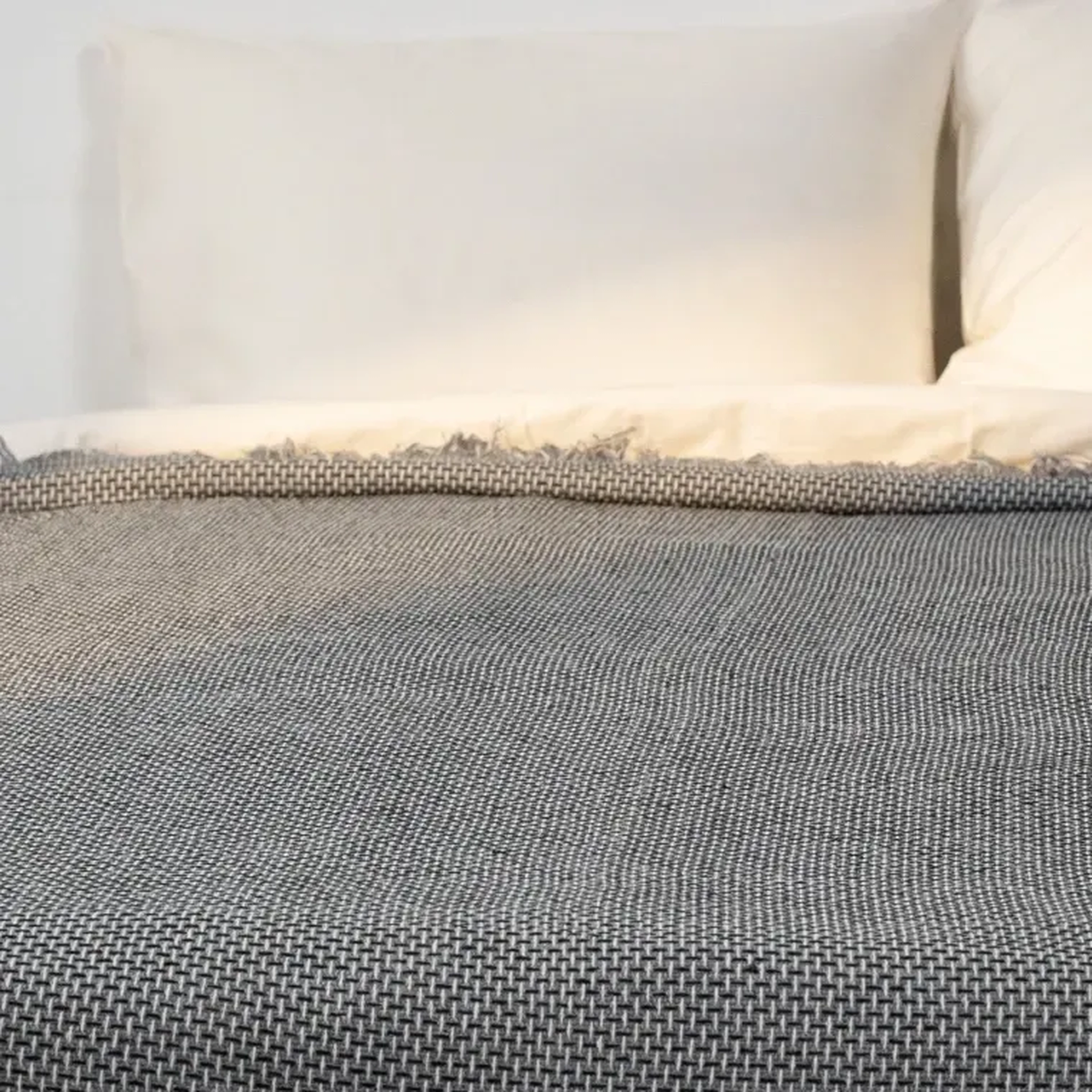 Qua Home Curly Çift Kişilik Battaniye Siyah Gri 200x220 cm