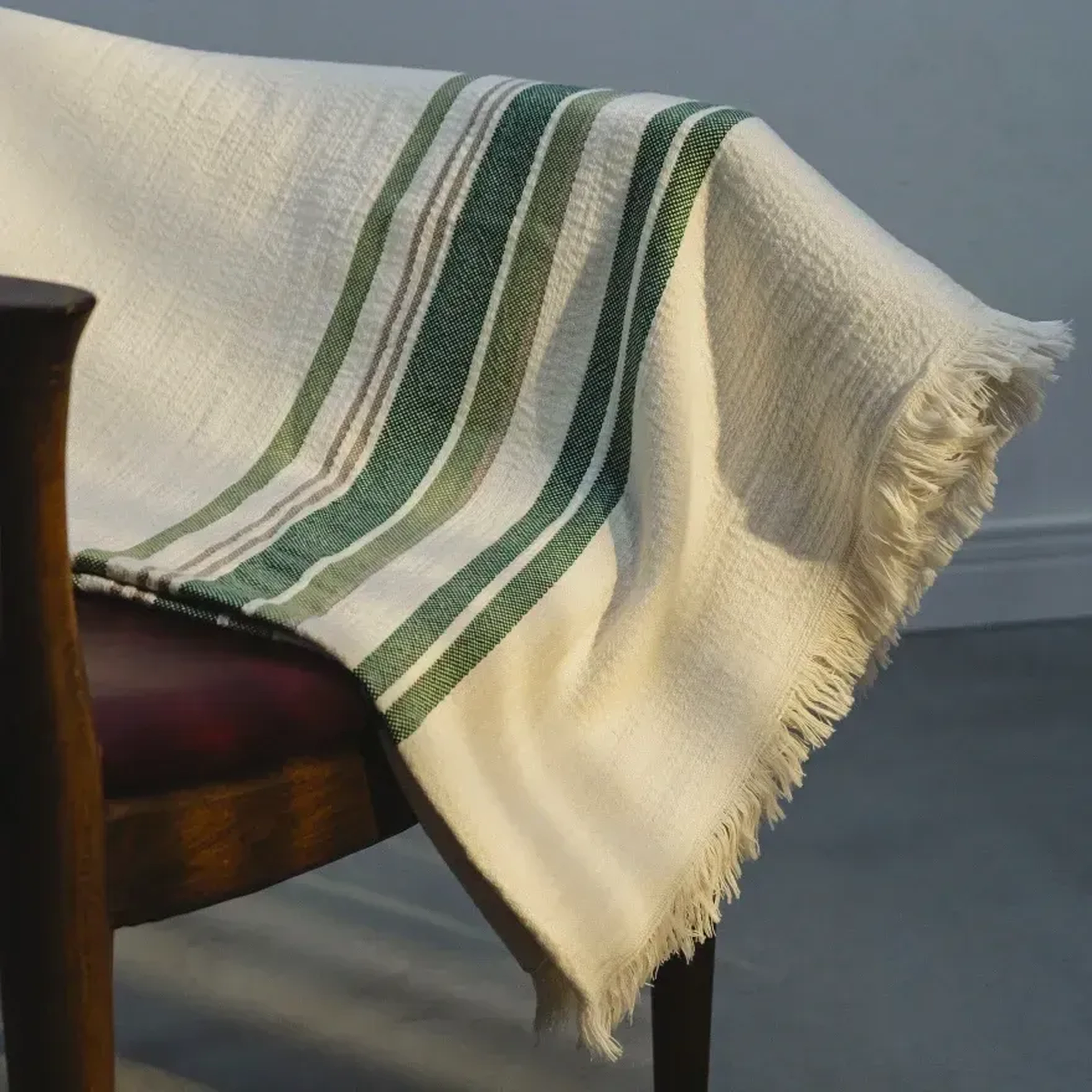 Qua Home Mantis Pamuklu Tv Battaniyesi Bej Yeşil 130x170 cm