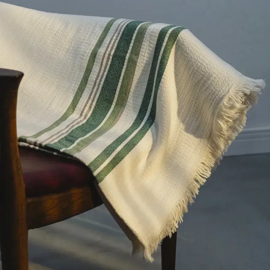 Qua Home Mantis Pamuklu Tv Battaniyesi Bej Yeşil 130x170 cm