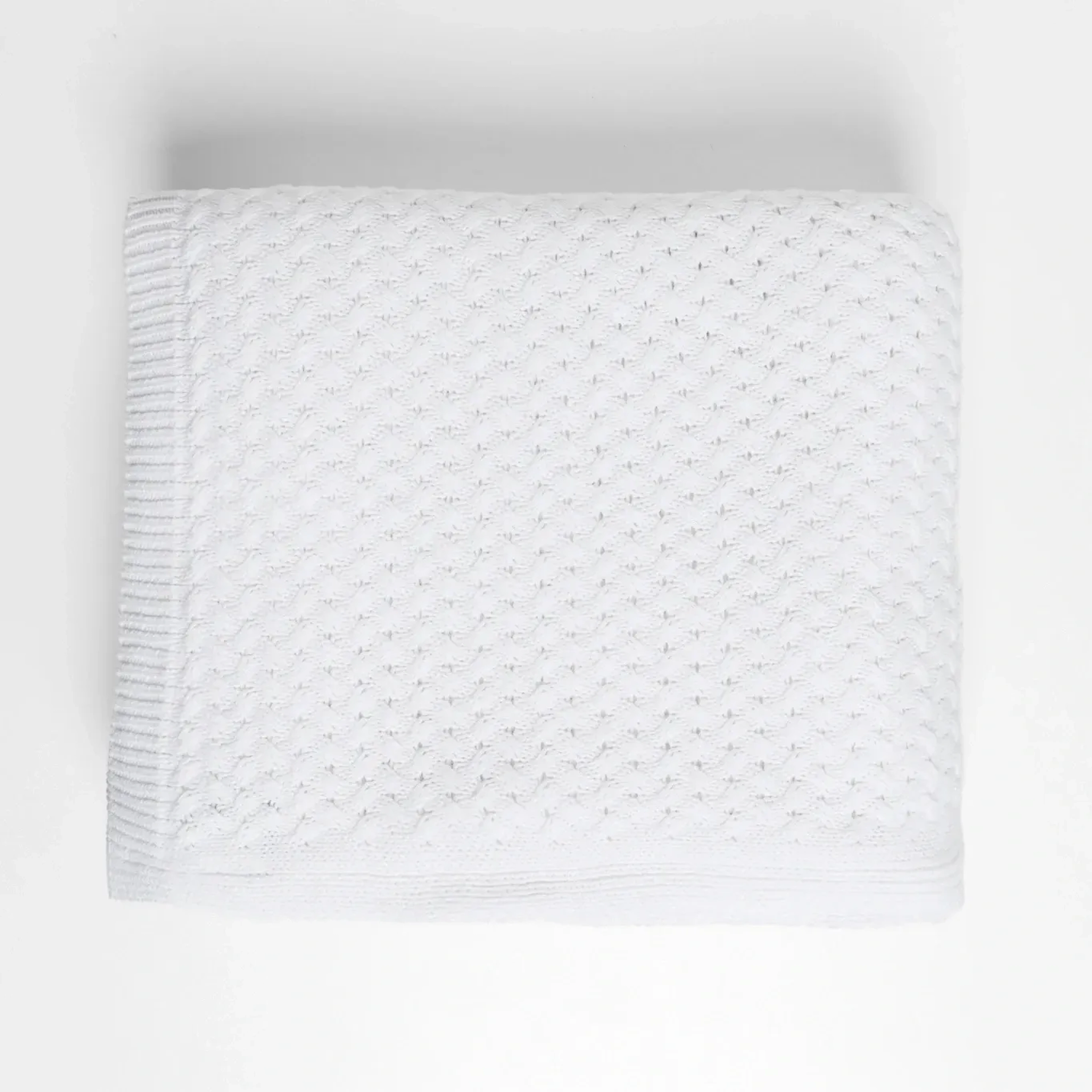 Qua Home Novah Triko Çift Kişilik Battaniye Beyaz 200x220 cm