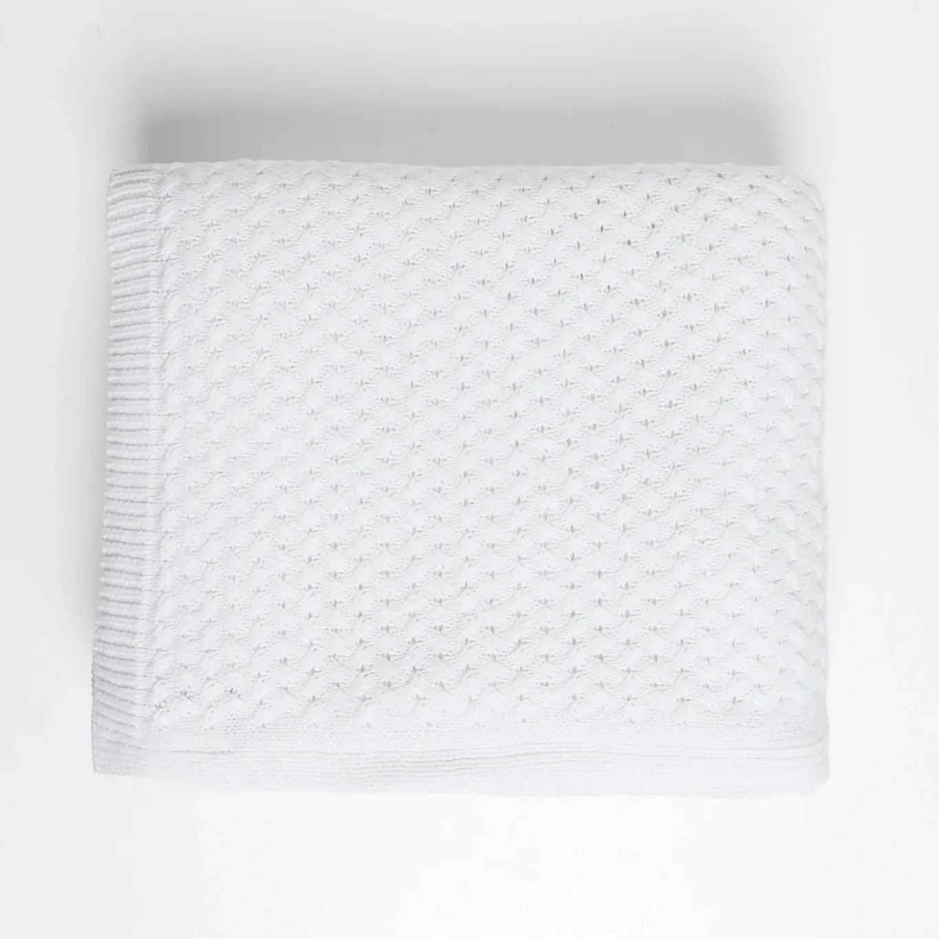 Qua Home Novah Triko Çift Kişilik Battaniye Beyaz 200x220 cm