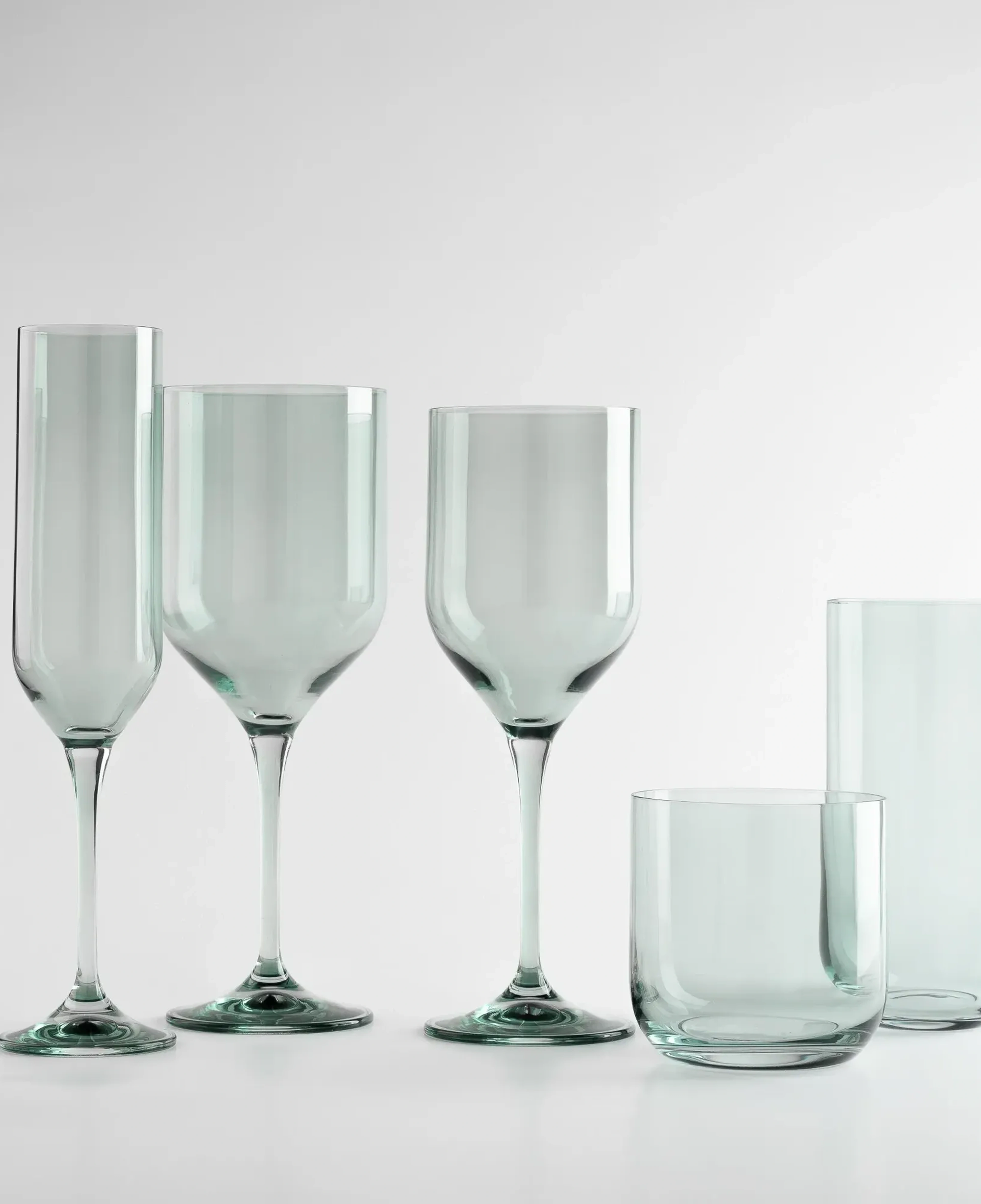 Qua Home Sunset Kristal Şampanya Kadehi Koyu Yeşil 200 cc