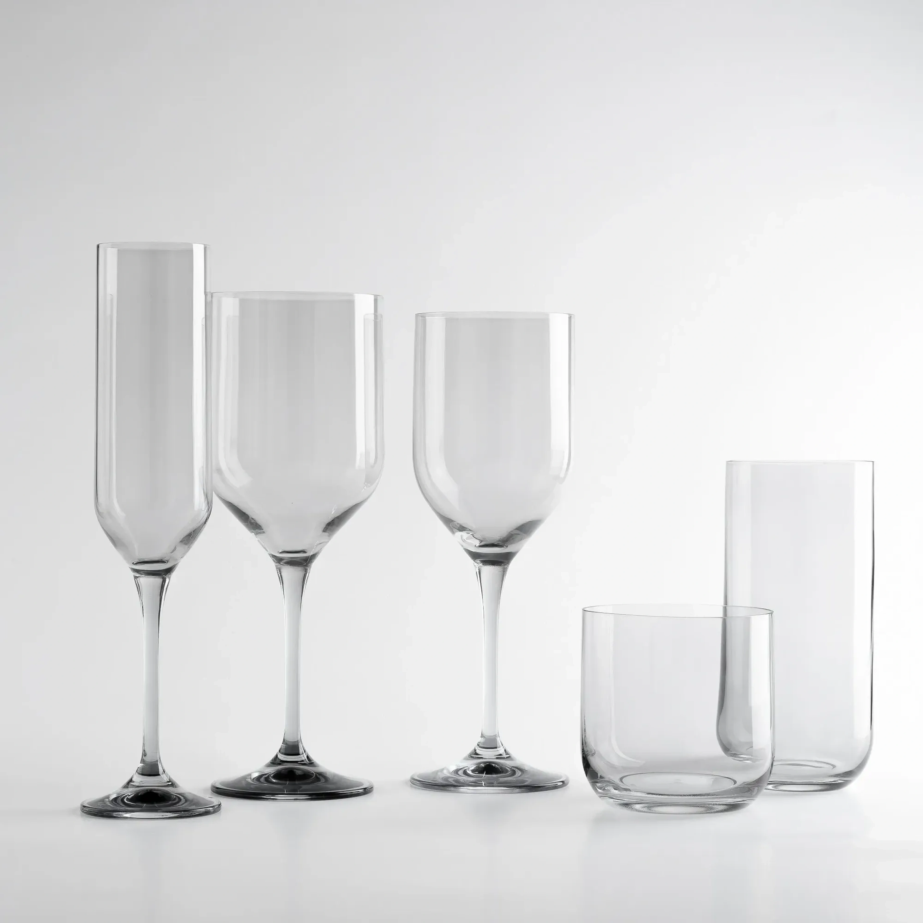 Qua Home Sunset Kristal Şampanya Kadehi Antrasit 200 cc