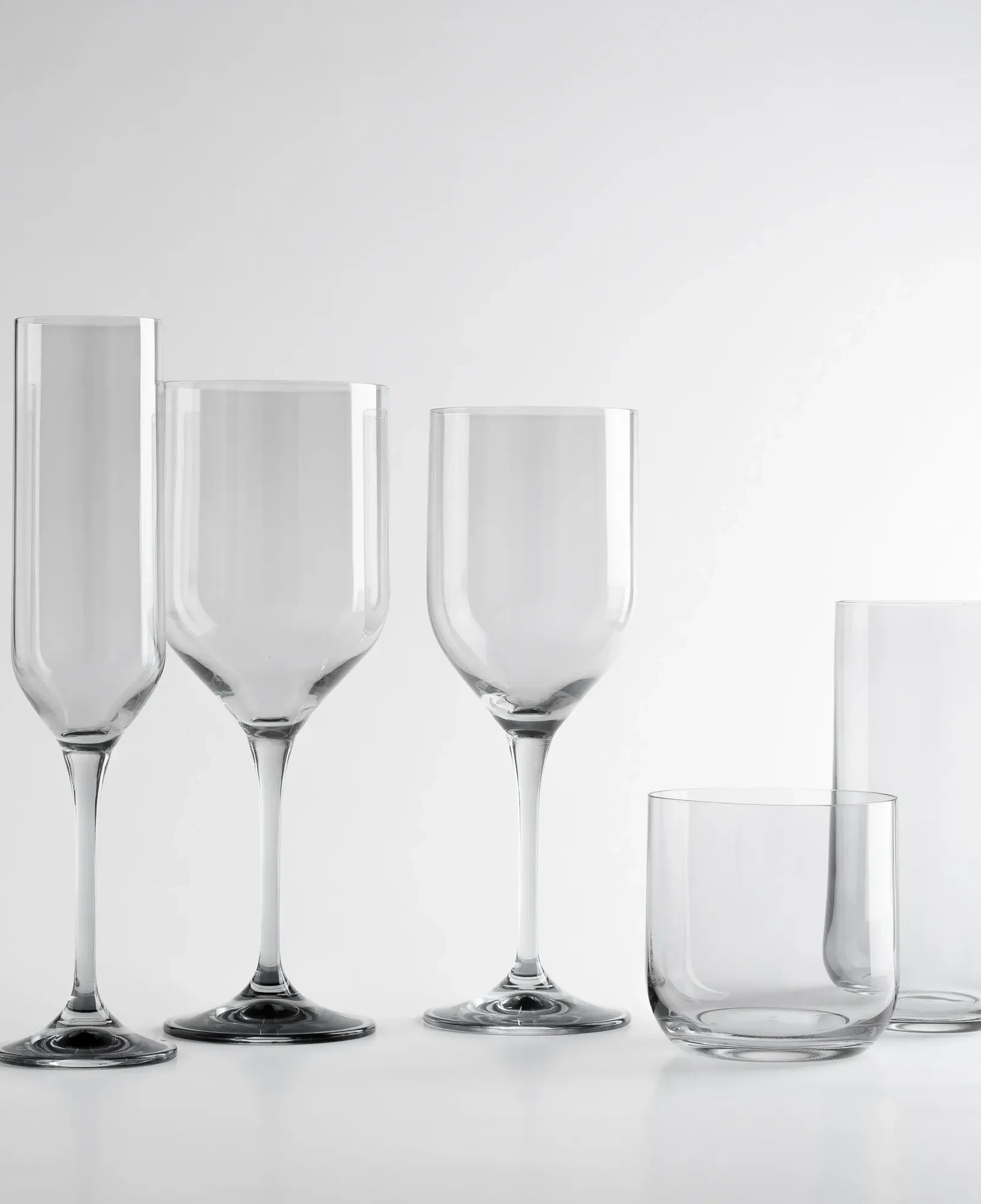 Qua Home Sunset Kristal Şampanya Kadehi Antrasit 200 cc