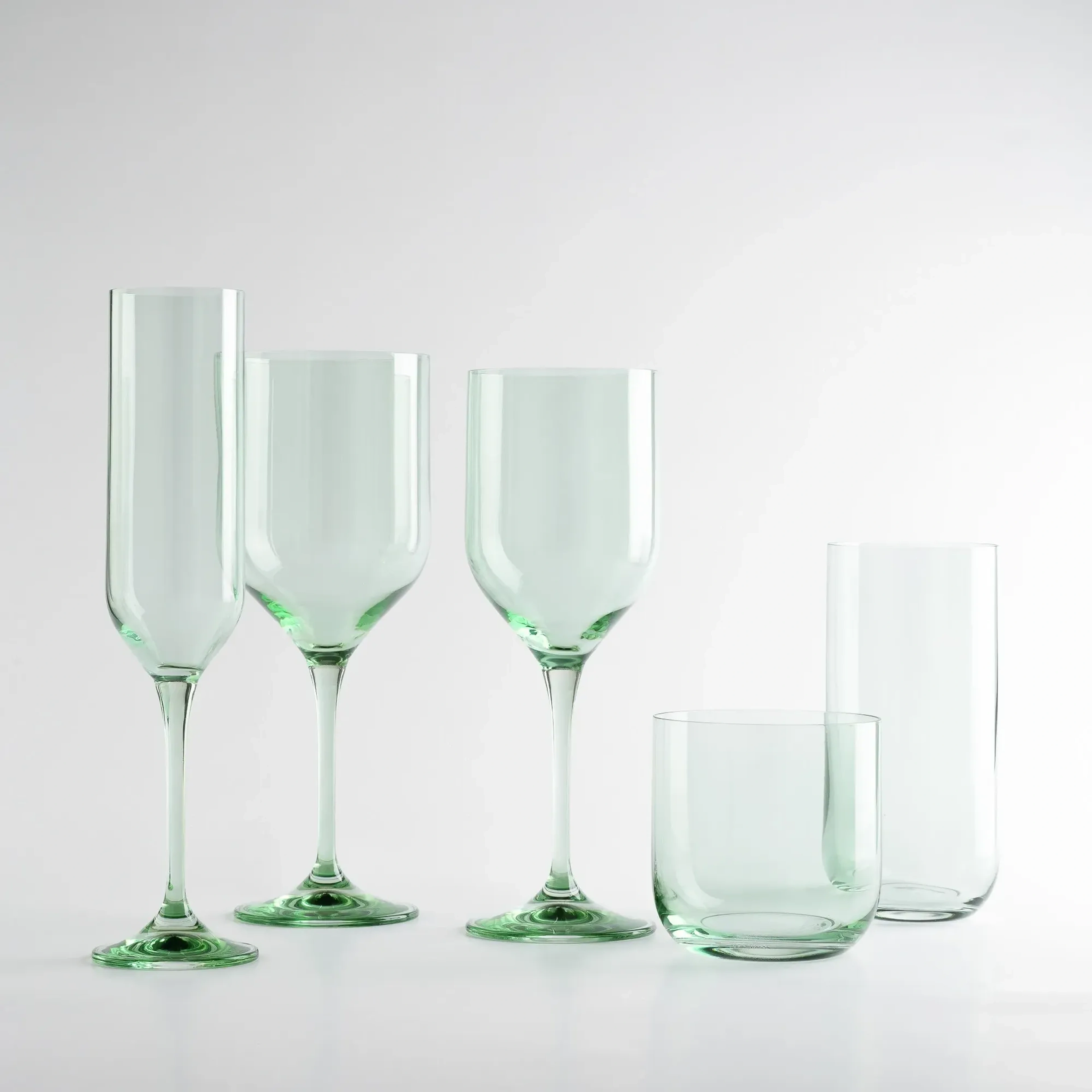 Qua Home Sunset Kristal Şampanya Kadehi Yeşil 200 cc