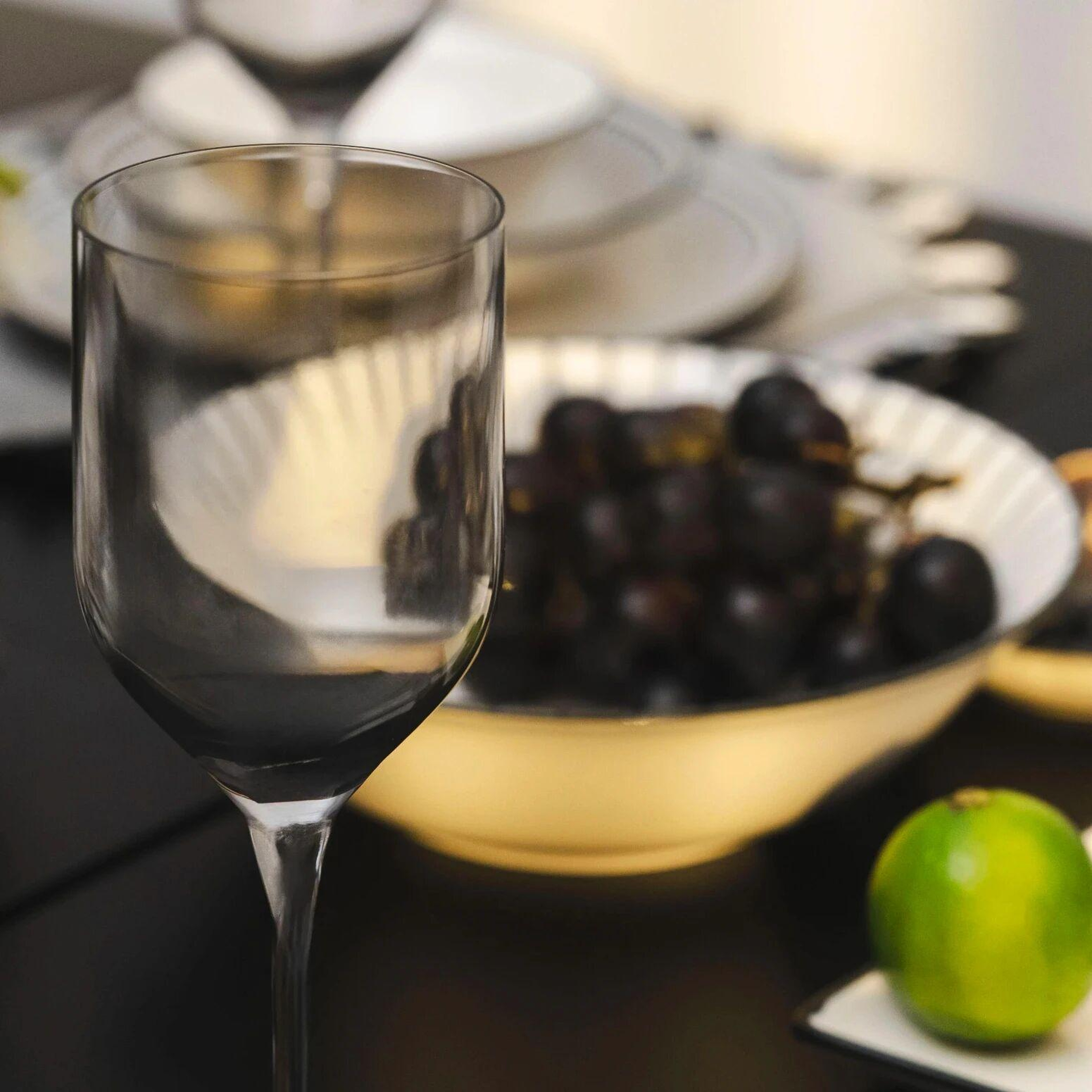 Qua Home Sunset Kristal Beyaz Şarap Kadehi Antrasit 330 cc