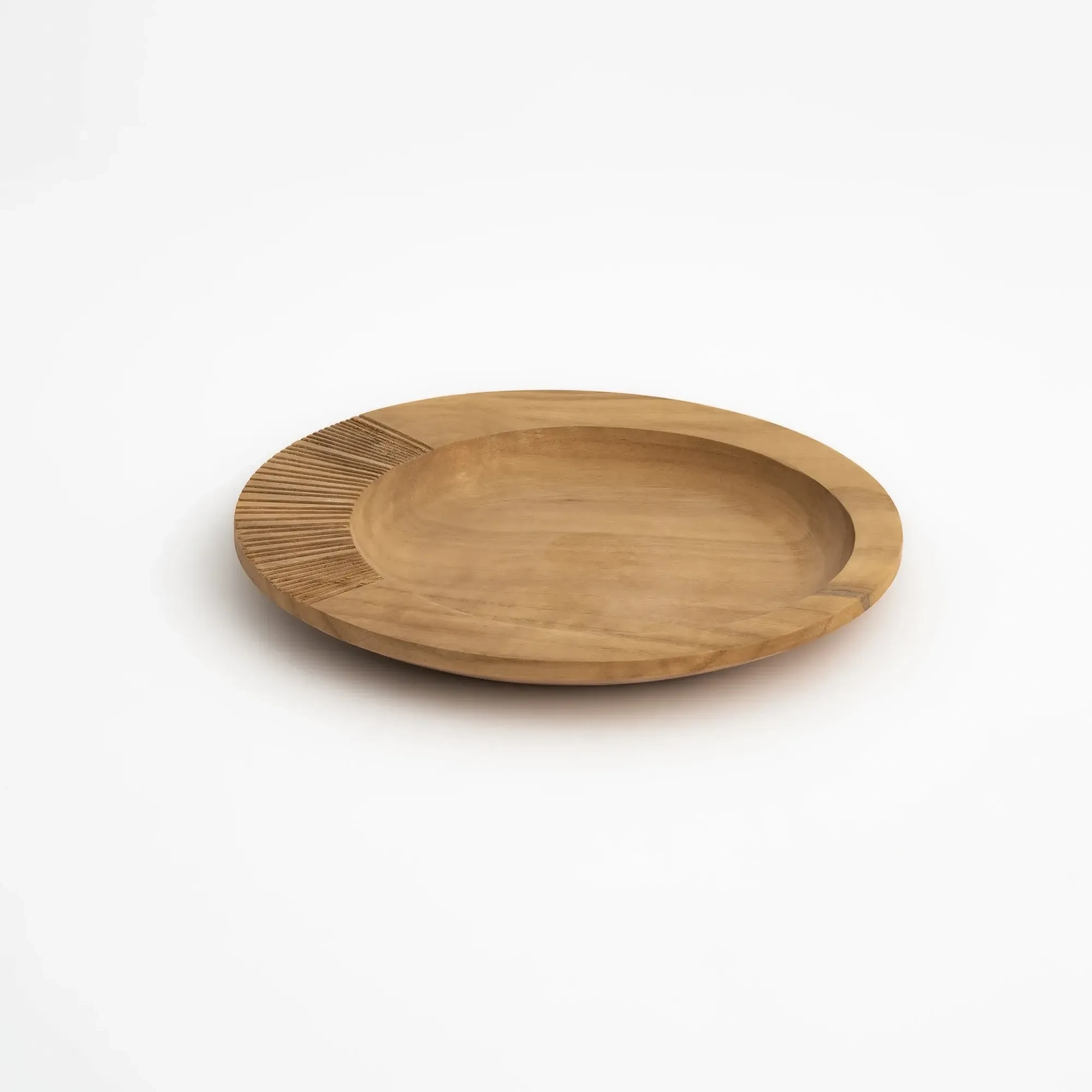 Qua Home Lyla Ceviz Ahşap Dekoratif Tabak 25x25x2.5 cm