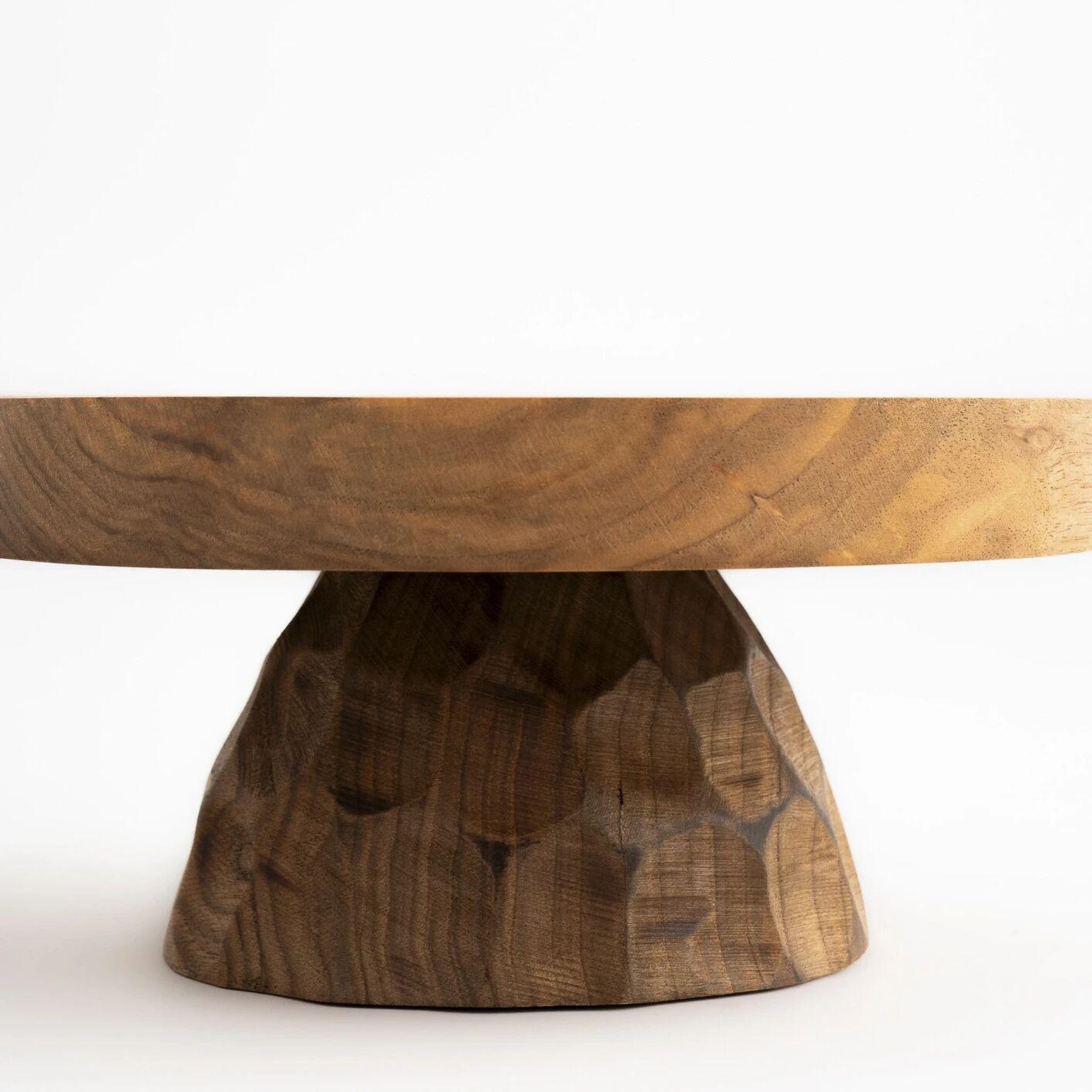 Qua Home Gio Ceviz Ahşap Ayaklı Sunum Standı 20x20x9.5 cm