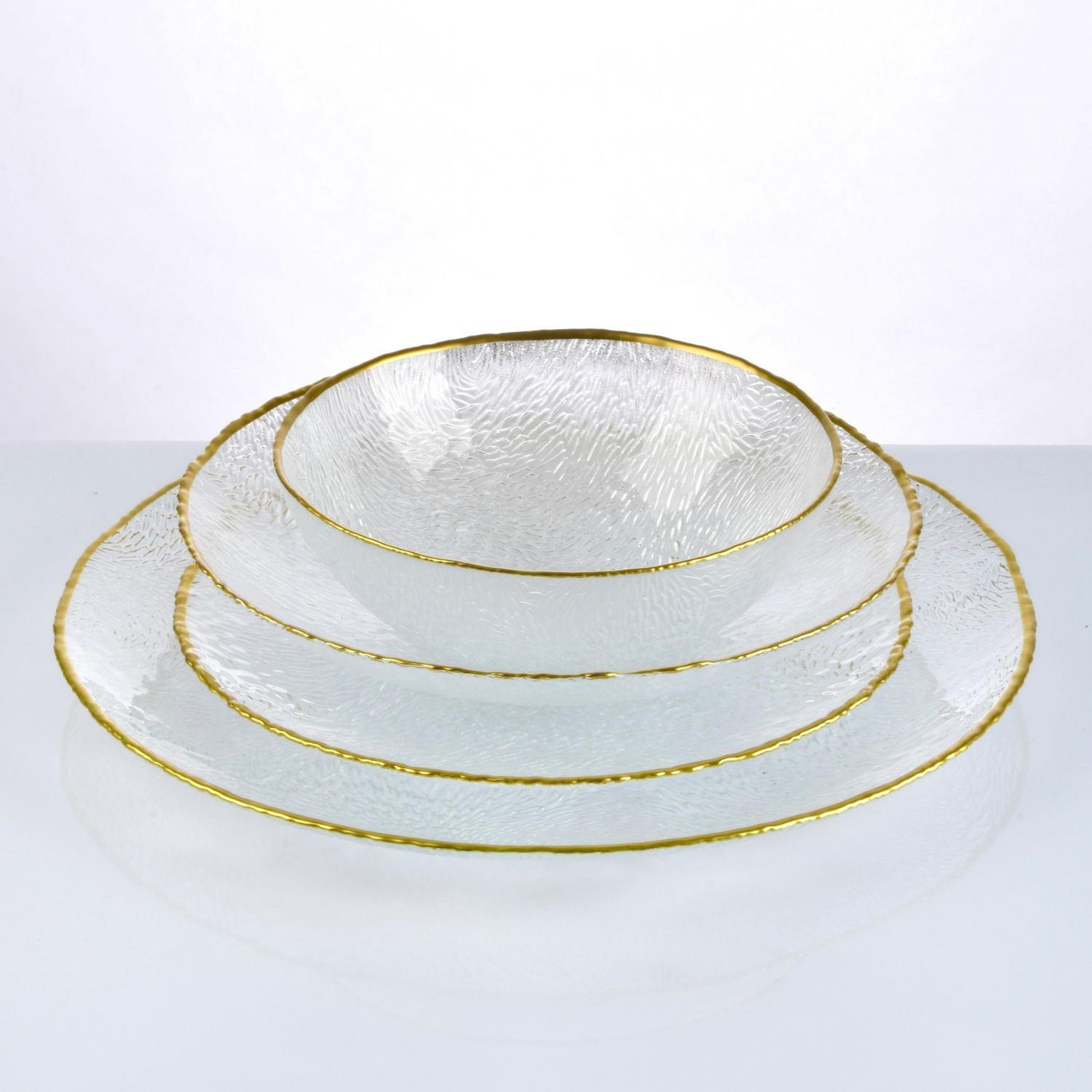 Qua Home Neva Gold Detaylı Çukur Tabak 20,4 cm