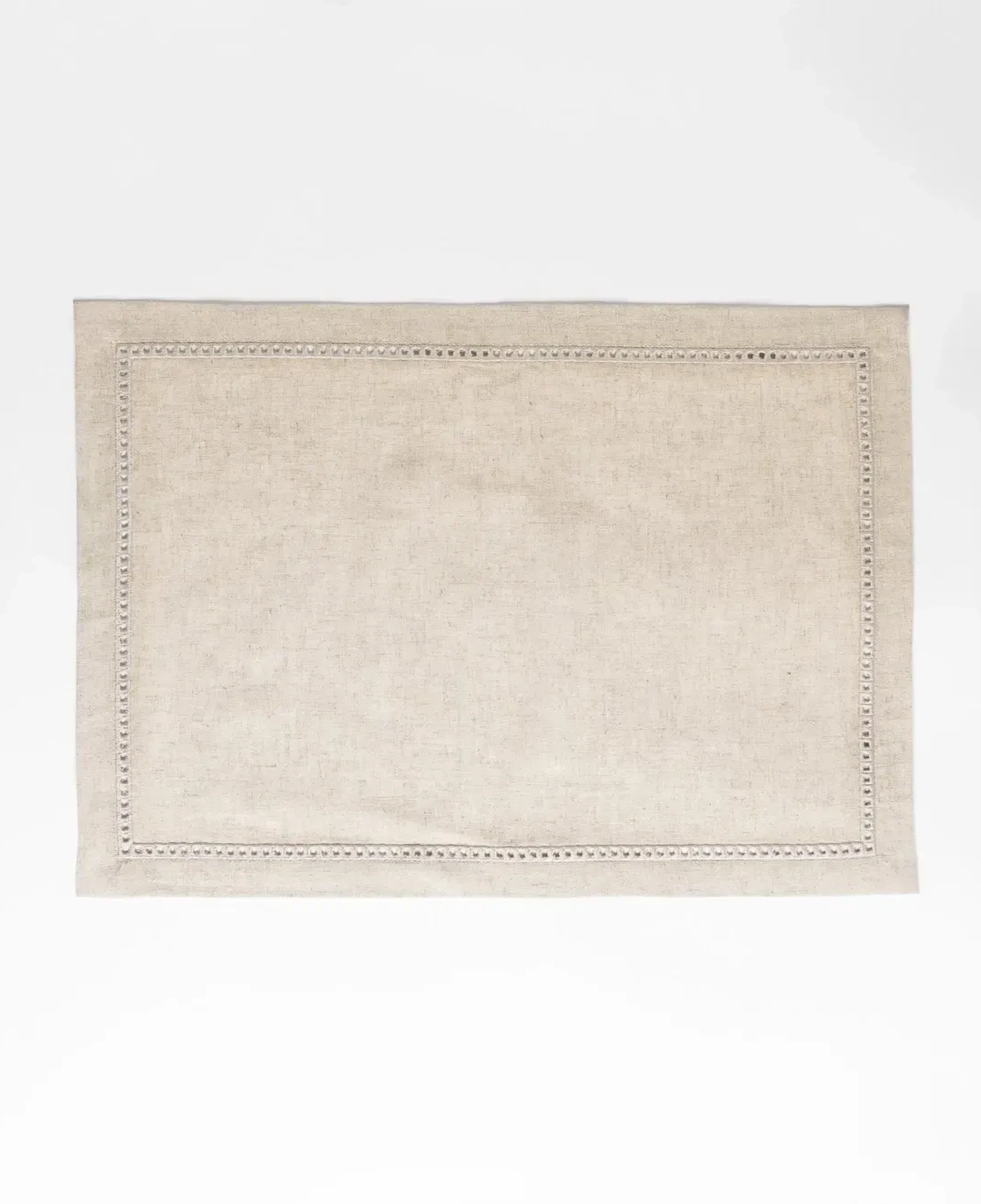 Qua Home Natura Pamuk Keten Ajur Detaylı Amerikan Servis Ekru