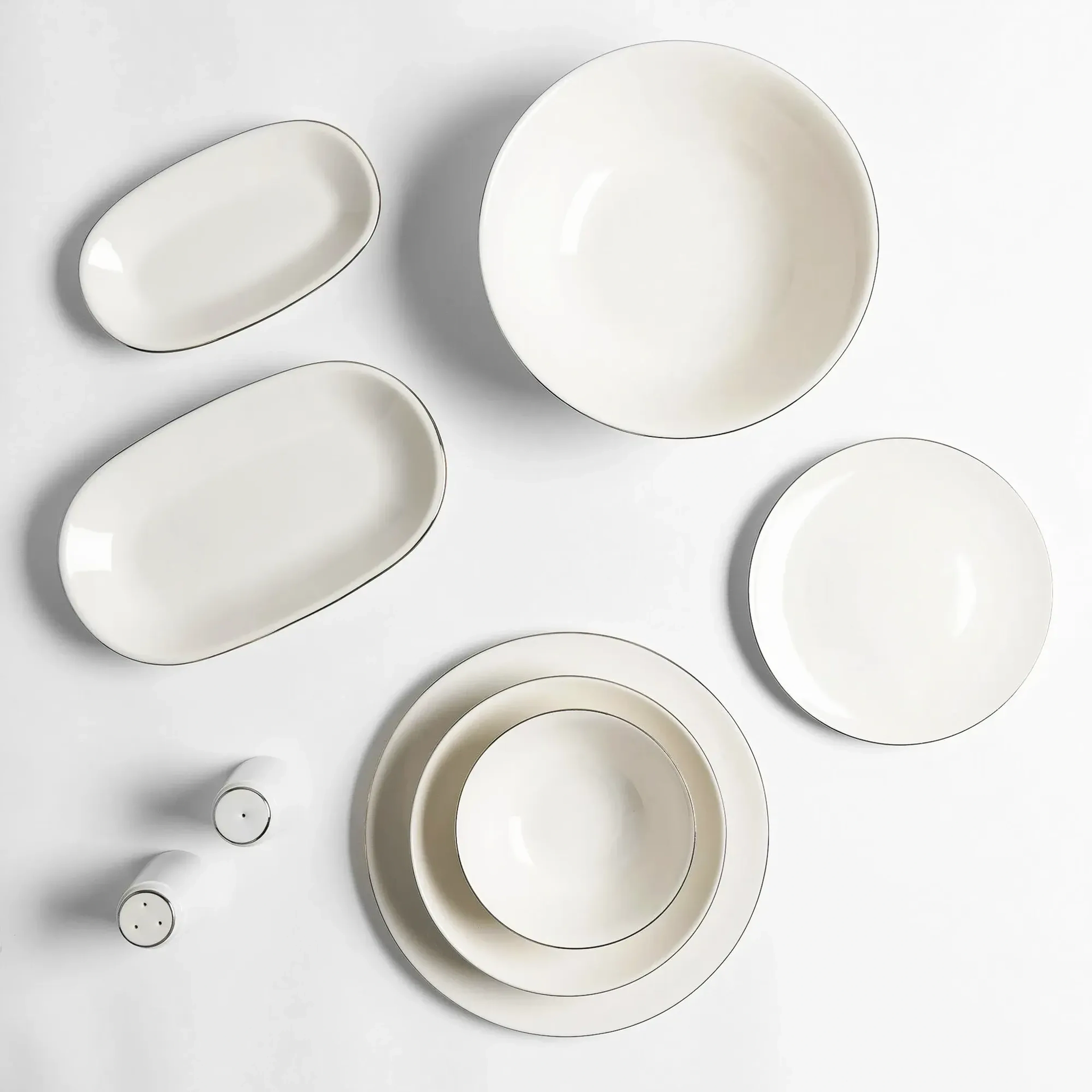 Qua Home Elias Platin Kayık Tabak 24x14 cm