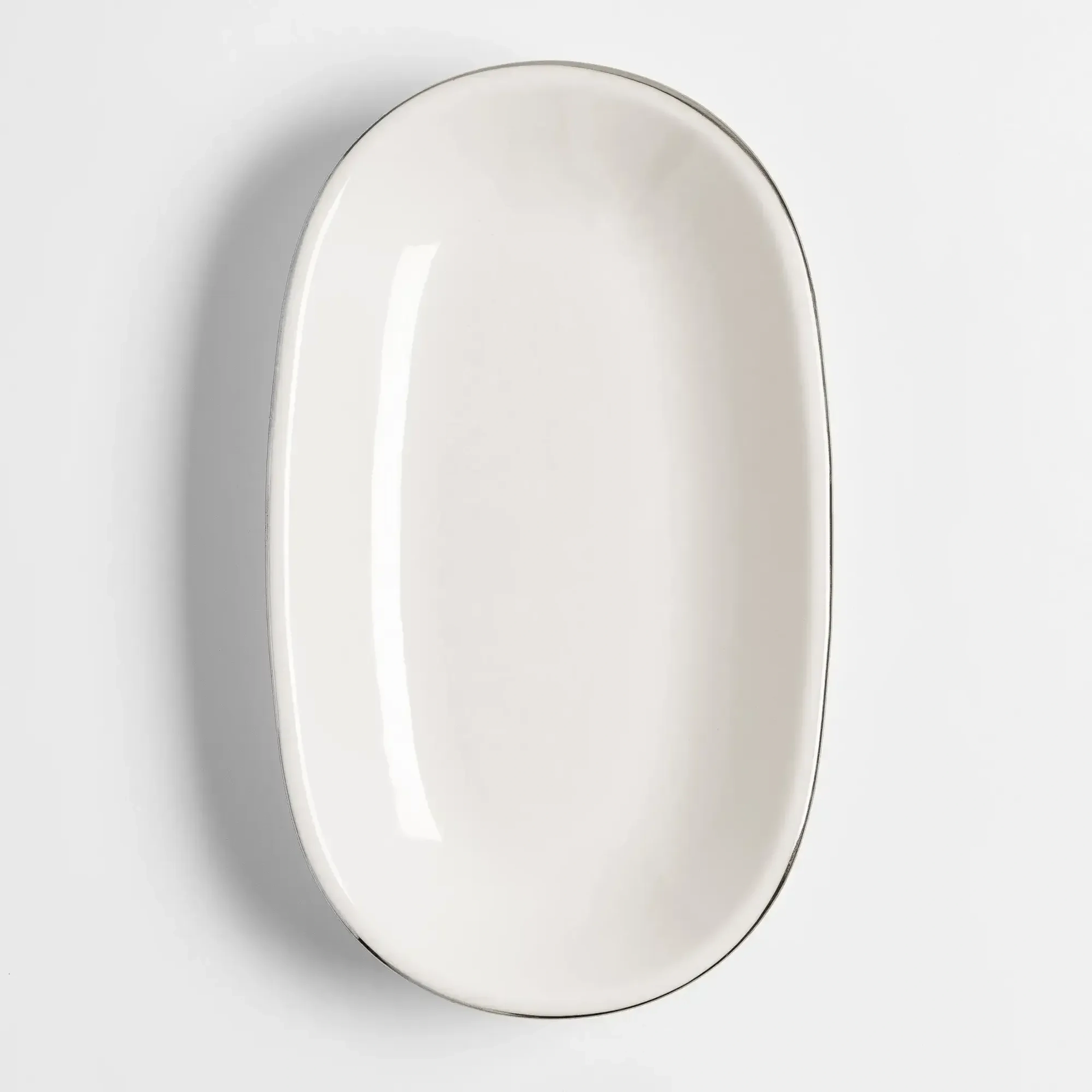 Qua Home Elias Platin Kayık Tabak 24x14 cm