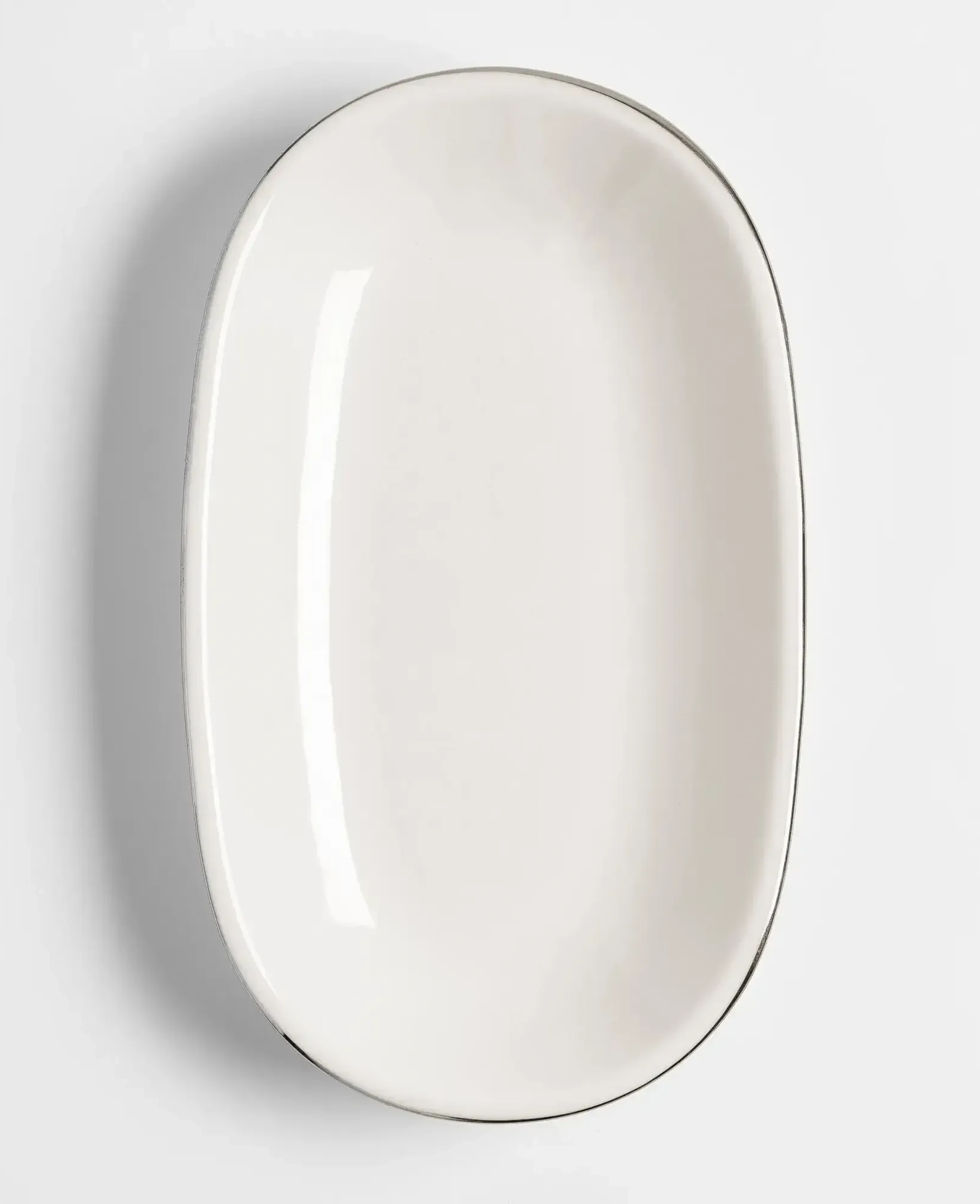 Qua Home Elias Platin Kayık Tabak 24x14 cm