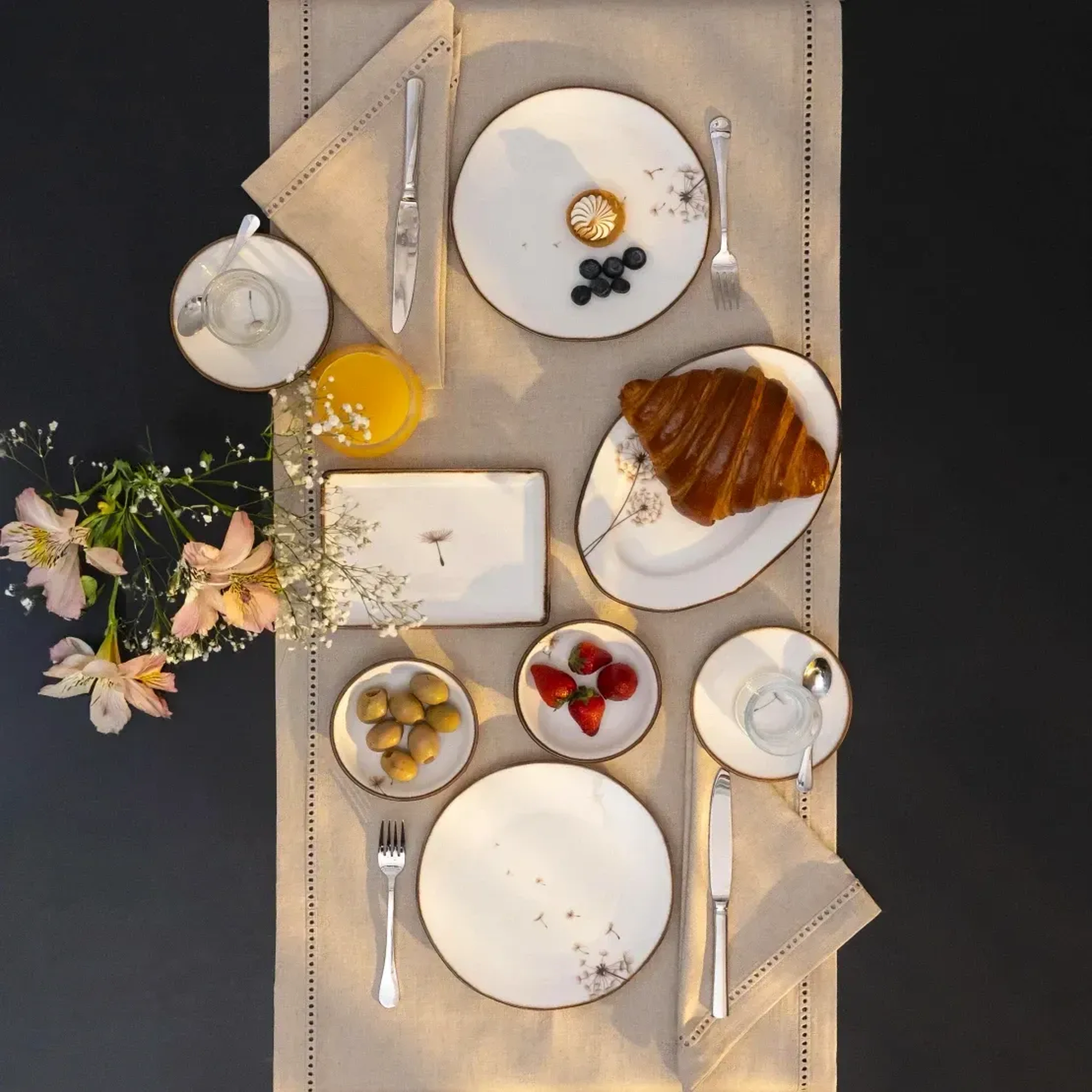 Qua Home Nash Desenli Kayık Tabak 25 cm