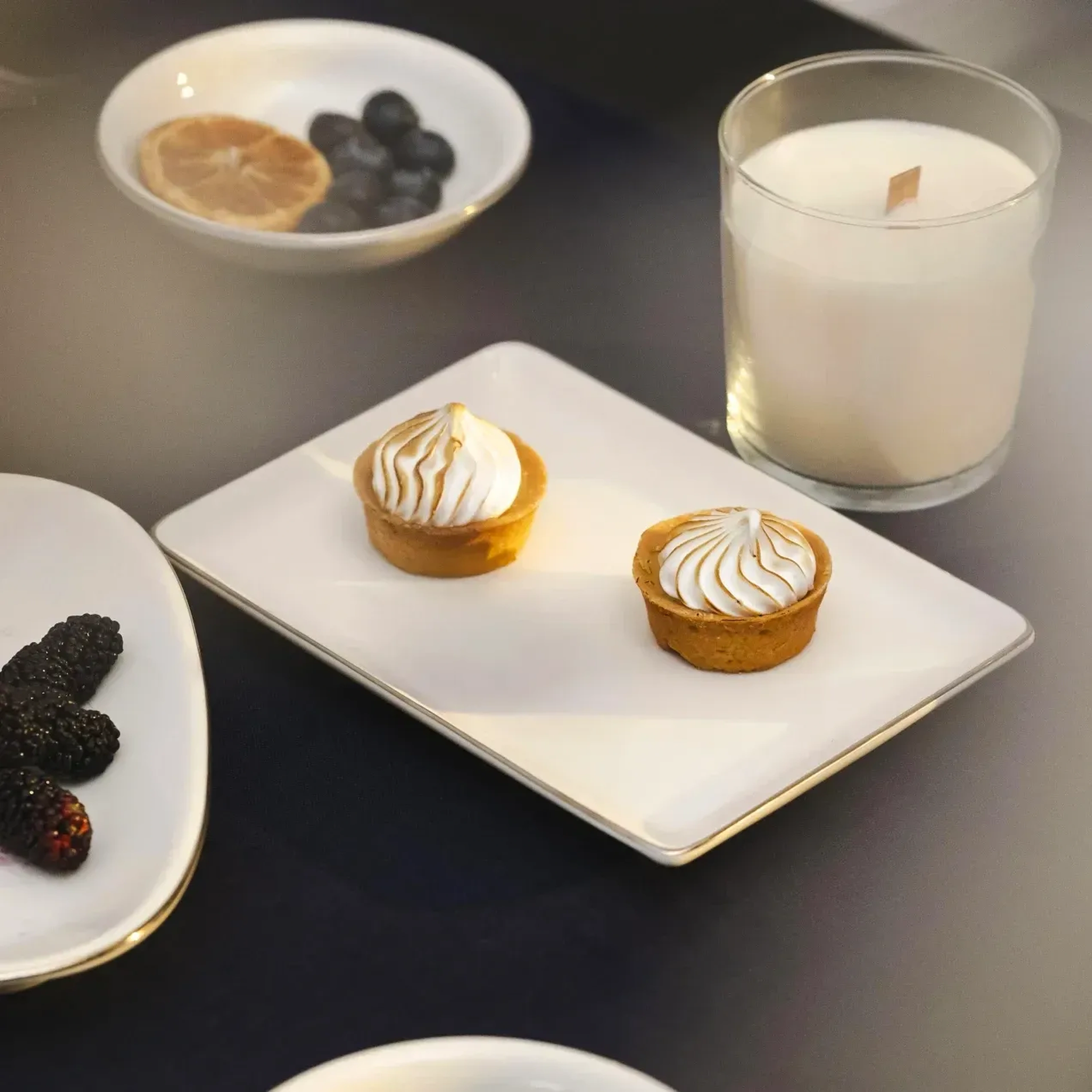 Qua Home Elias Platin Sunum Tabağı 13x18 cm